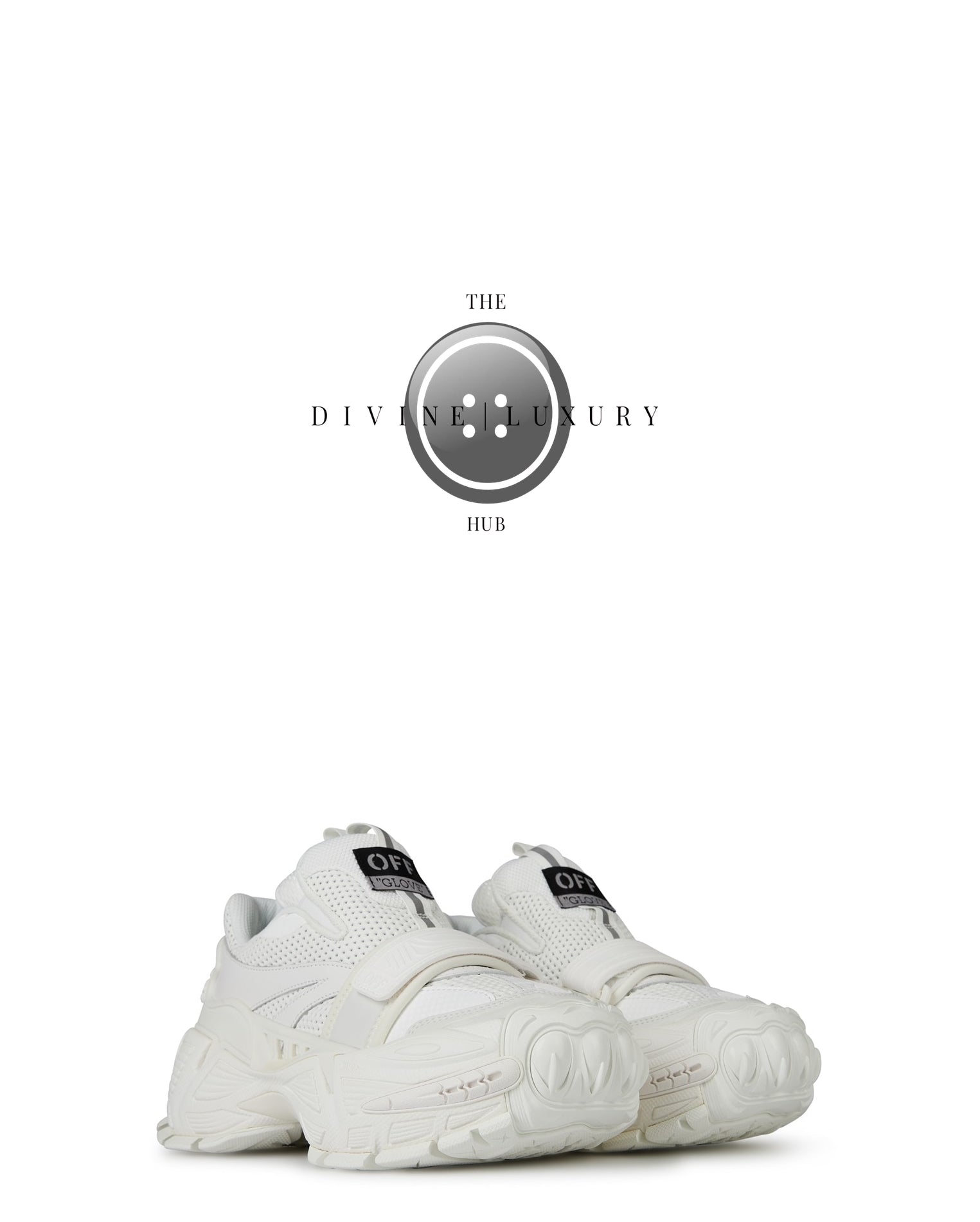 LUXURY HUB OFF WHITE GLOVE SLIP ON TRAINERS