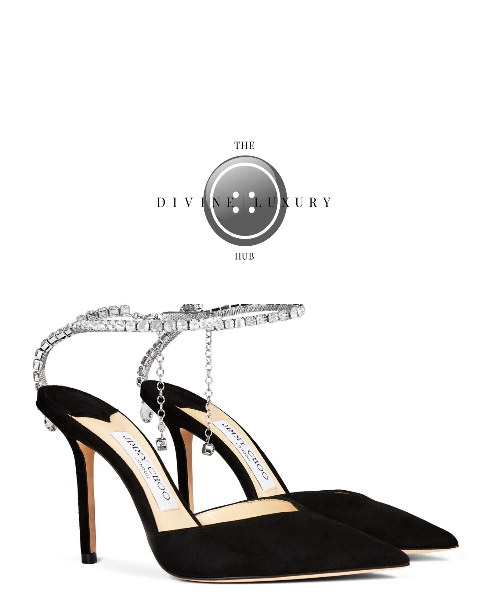LUXURY HUB JIMMY CHOO SAEDA 100 SUEDE PUMPS