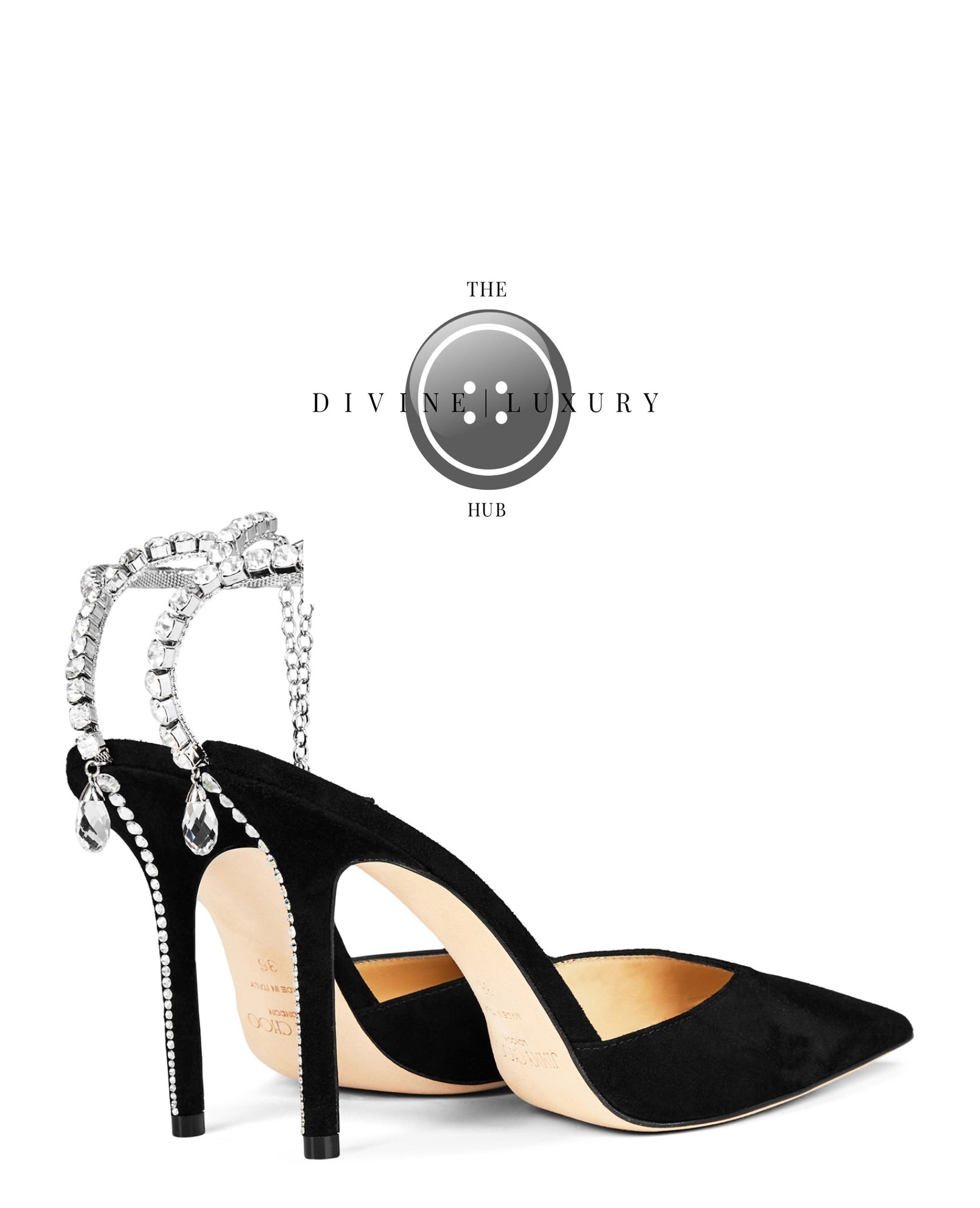 LUXURY HUB JIMMY CHOO SAEDA 100 SUEDE PUMPS