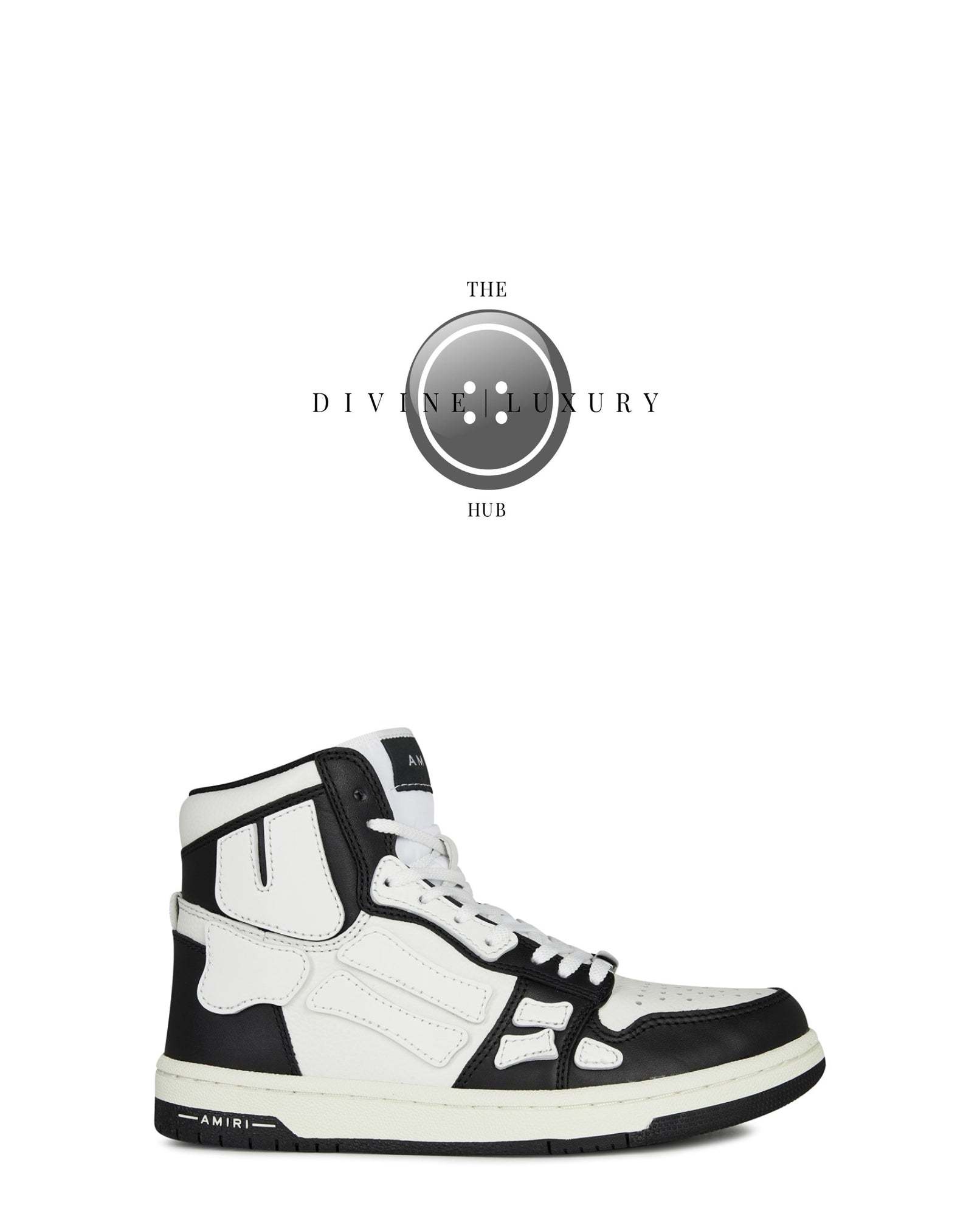 LUXURY HUB AMIRI SKELETON HIGH TOP SNEAKERS