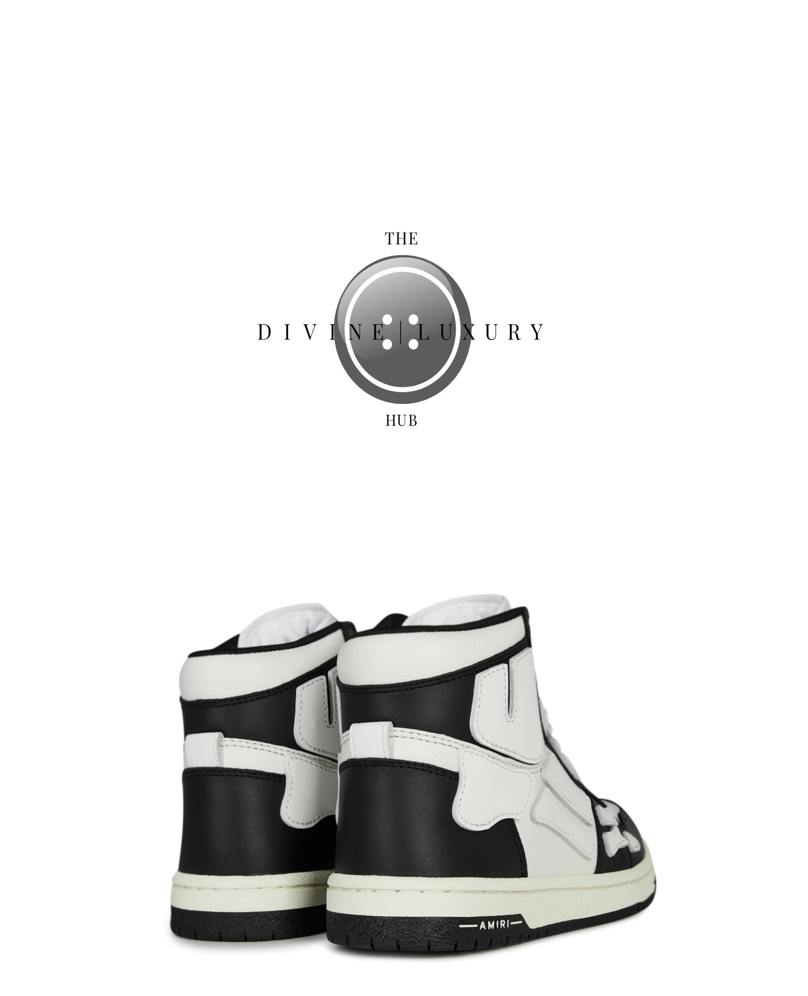 LUXURY HUB AMIRI SKELETON HIGH TOP SNEAKERS