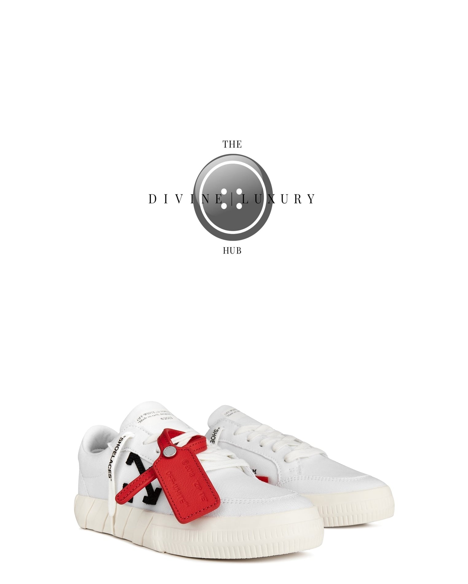 LUXURY HUB OFF WHITE LOW VULCANIZED CANVAS TRAINERS