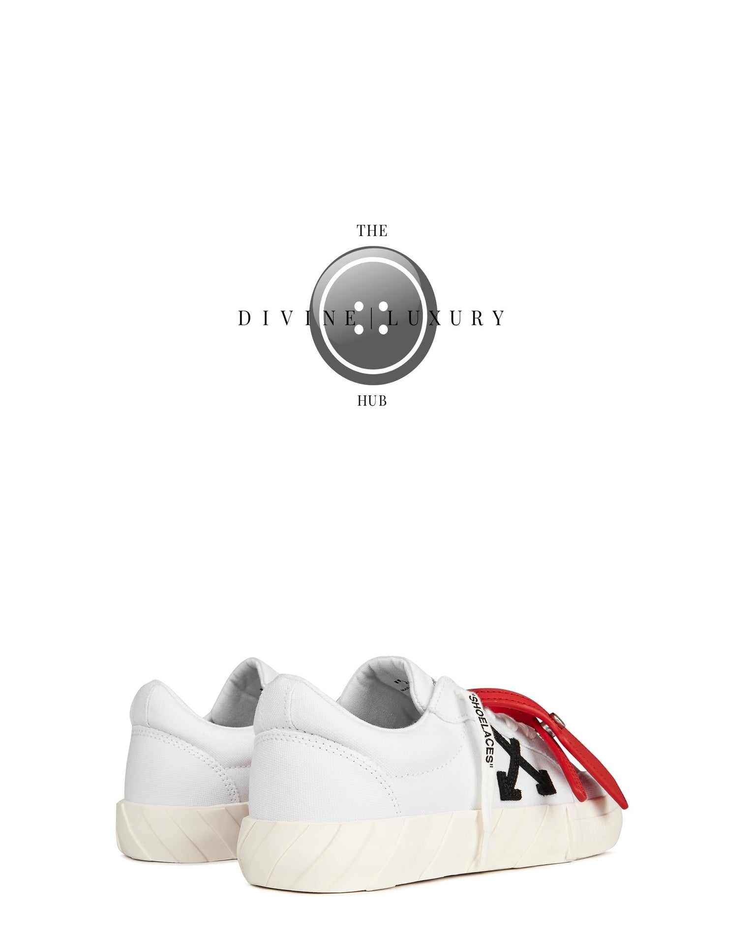 LUXURY HUB OFF WHITE LOW VULCANIZED CANVAS TRAINERS