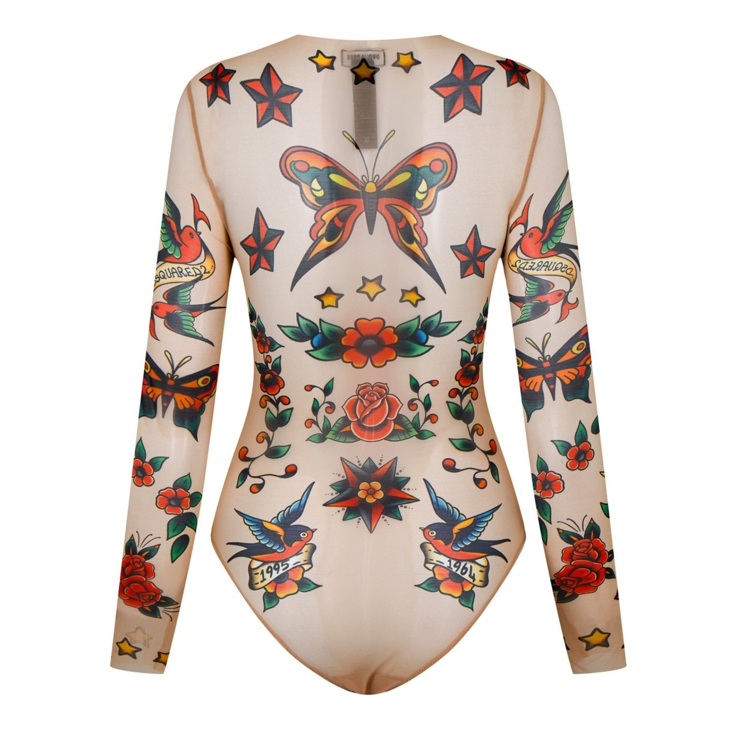 LUXURY HUB DSQUARED2 DSQ TATTOO BODYSUIT LD41