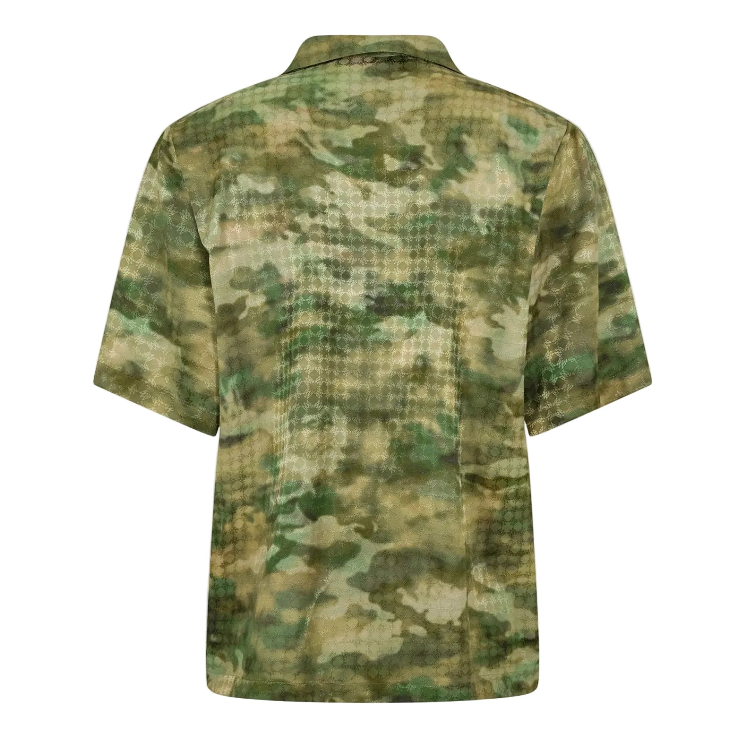LUXURY HUB AMIRI MEN'S MA CAMO SHORT SLEEVE BOWLING SHIRT