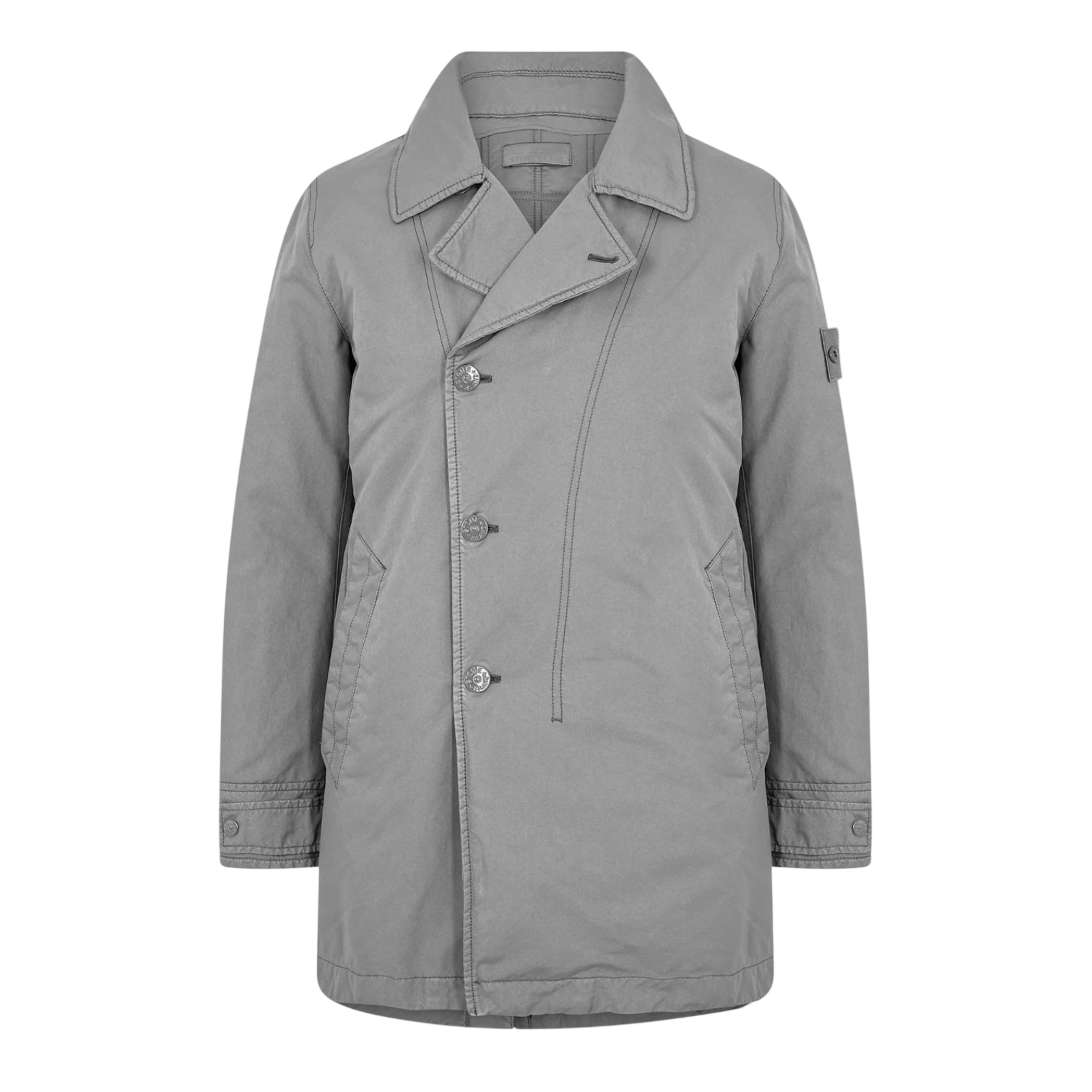 LUXURY HUB STONE ISLAND GHOST MEN'S GHOST WEATHER RESISTANT PEACOAT