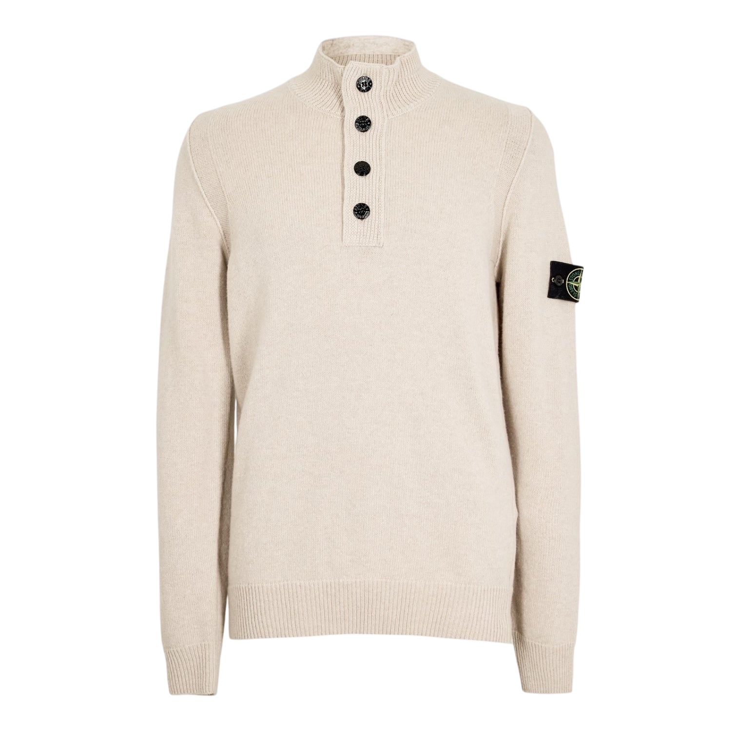 LUXURY HUB STONE ISLAND HALF-BUTTON JUMPER
