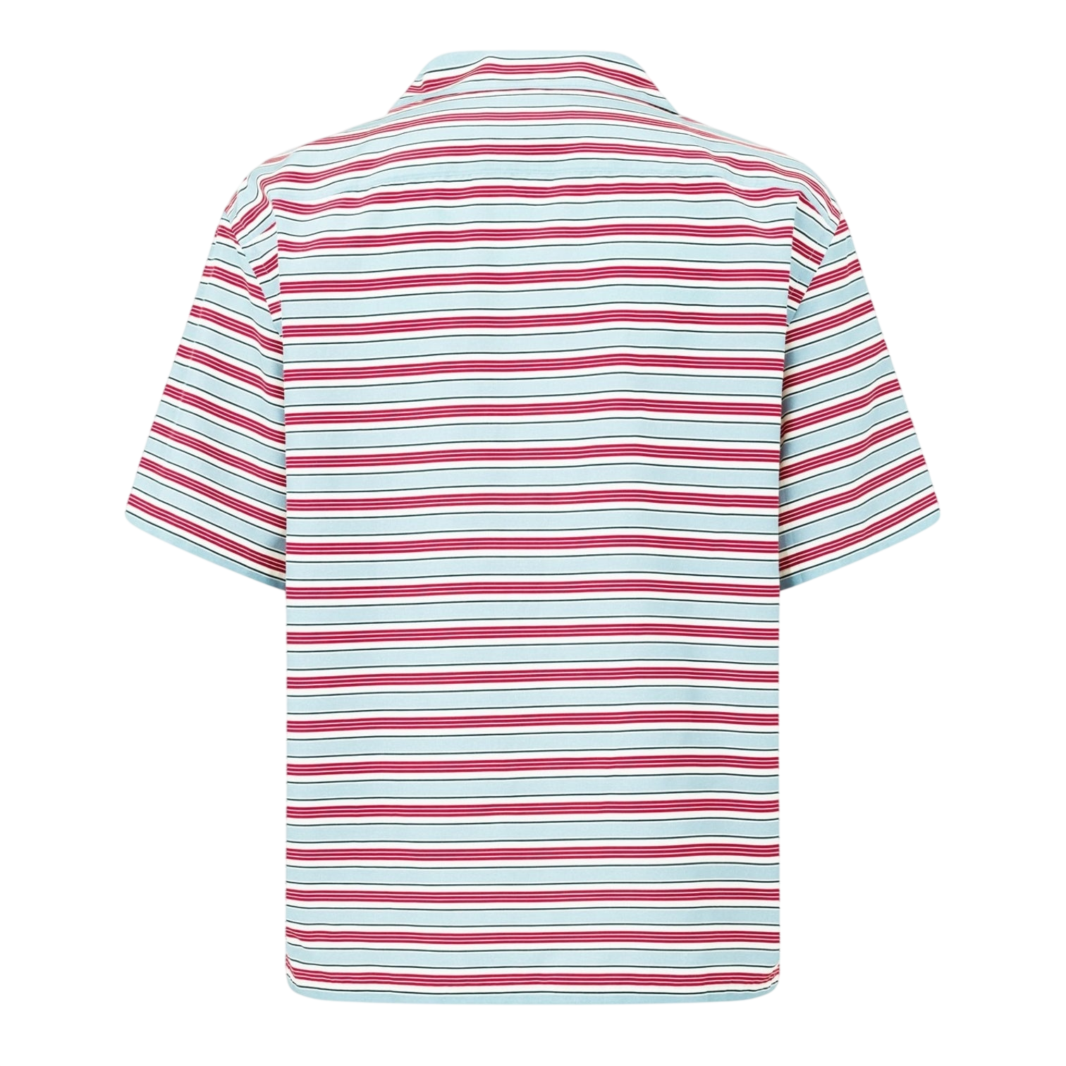 LUXURY HUB PRADA MEN'S SHORT SLEEVE RELAXED FIT BOWLING SHIRT