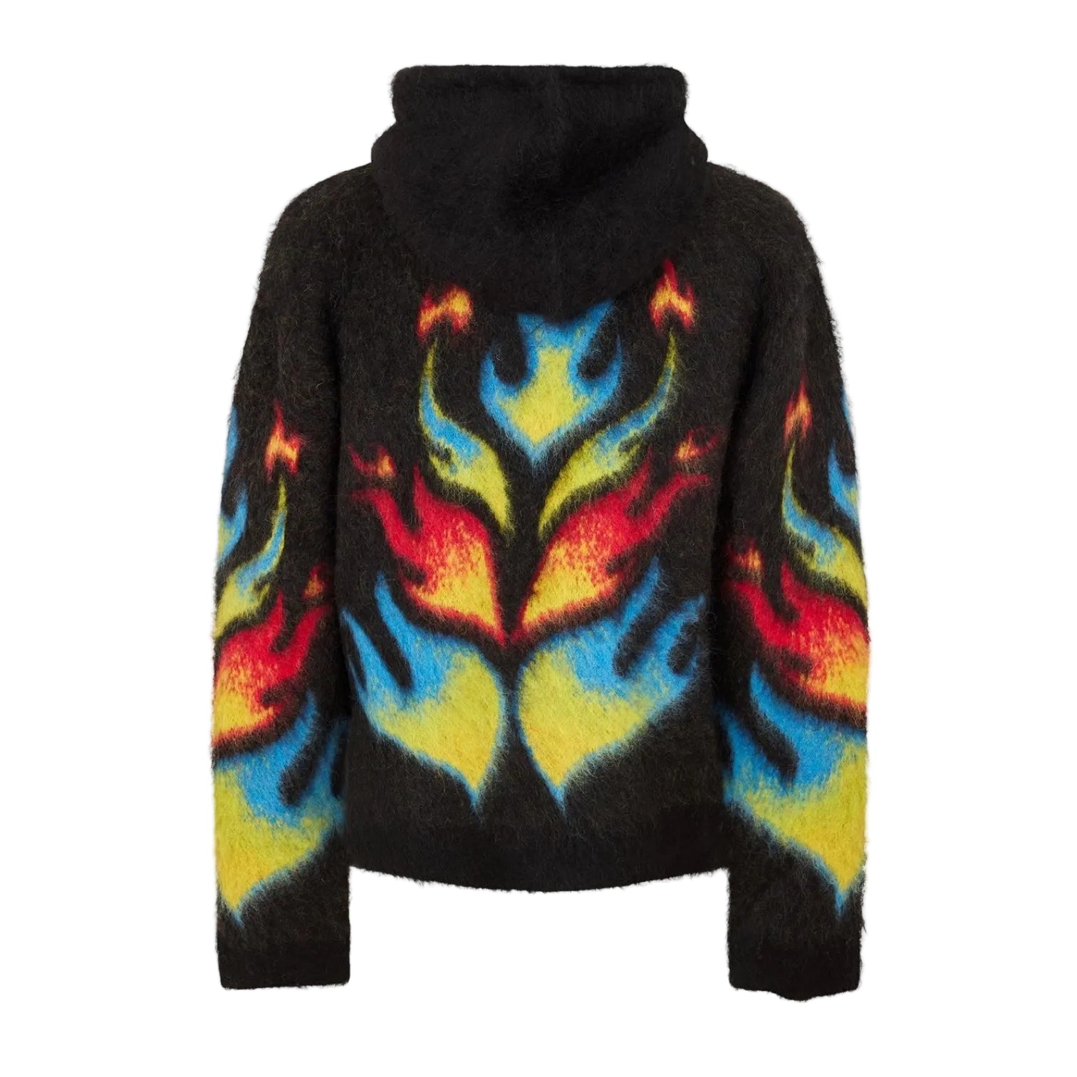 LUXURY HUB CASABLANCA MEN'S FLAME ZIPPED KNITTED TOP