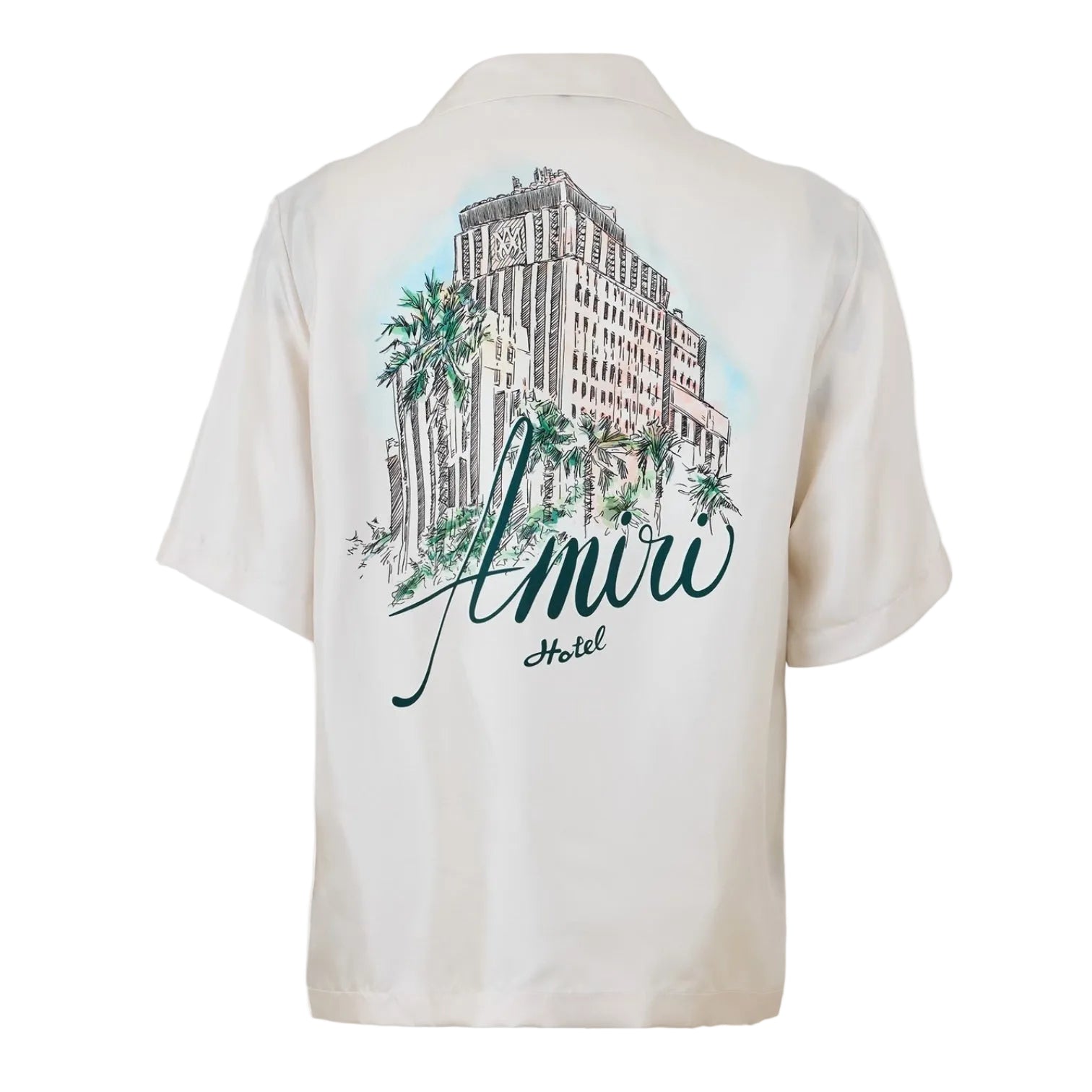 LUXURY HUB AMIRI MEN'S SHORT SLEEVE TAILORED FIT BOWLING SHIRT