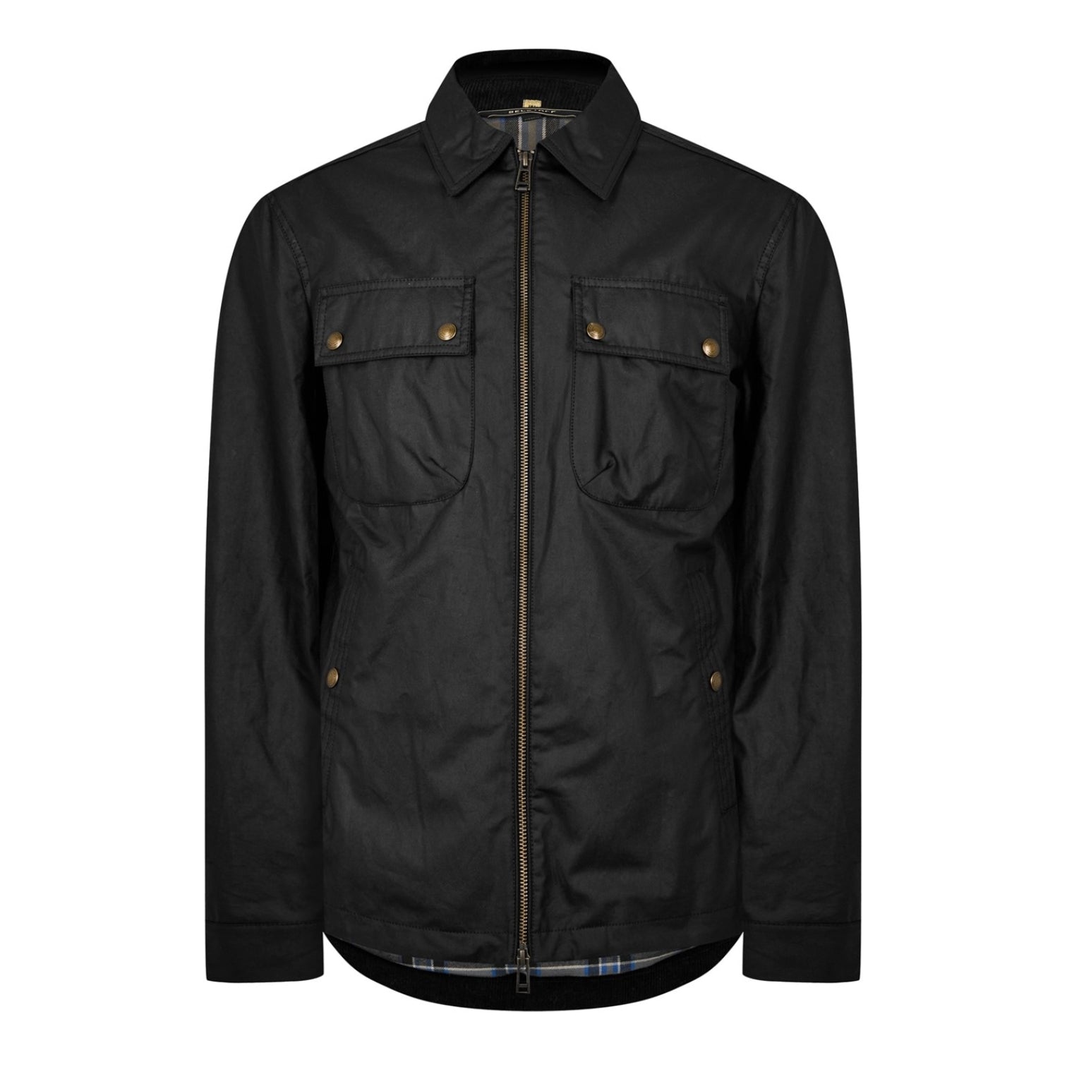 LUXURY HUB BELSTAFF MEN'S TOUR WAXED COTTON WATERPROOF LONG SLEEVE OVERSHIRT