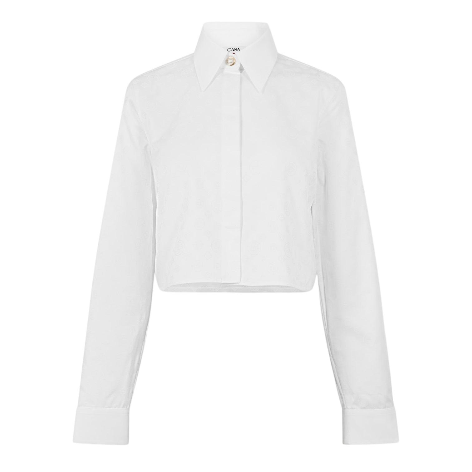 LUXURY HUB CASABLANCA WOMEN'S MONO LONG SLEEVE PATTERNED SHIRT