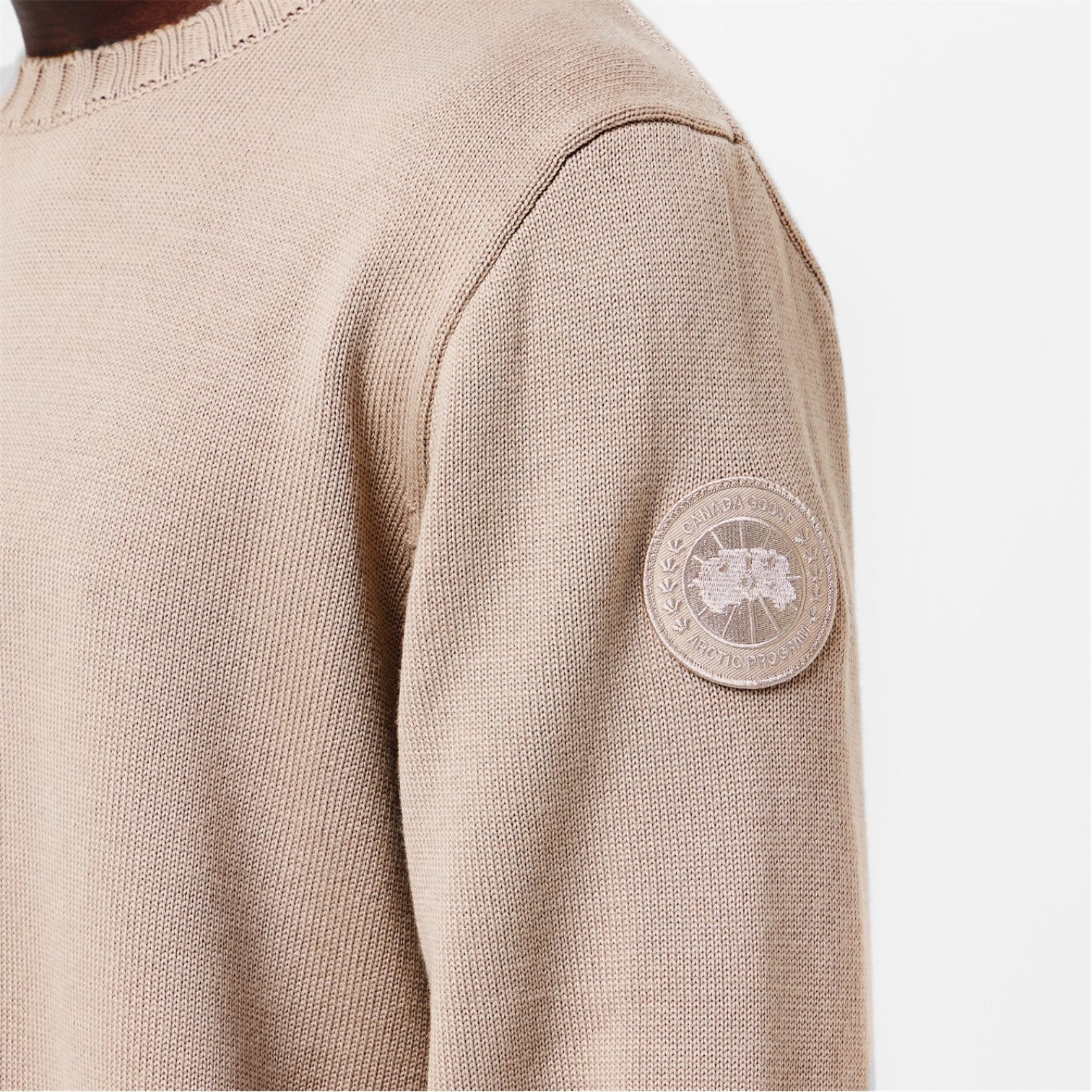 LUXURY HUB CANADA GOOSE MEN'S THERMAL TAILORED FIT CREW NECK JUMPER