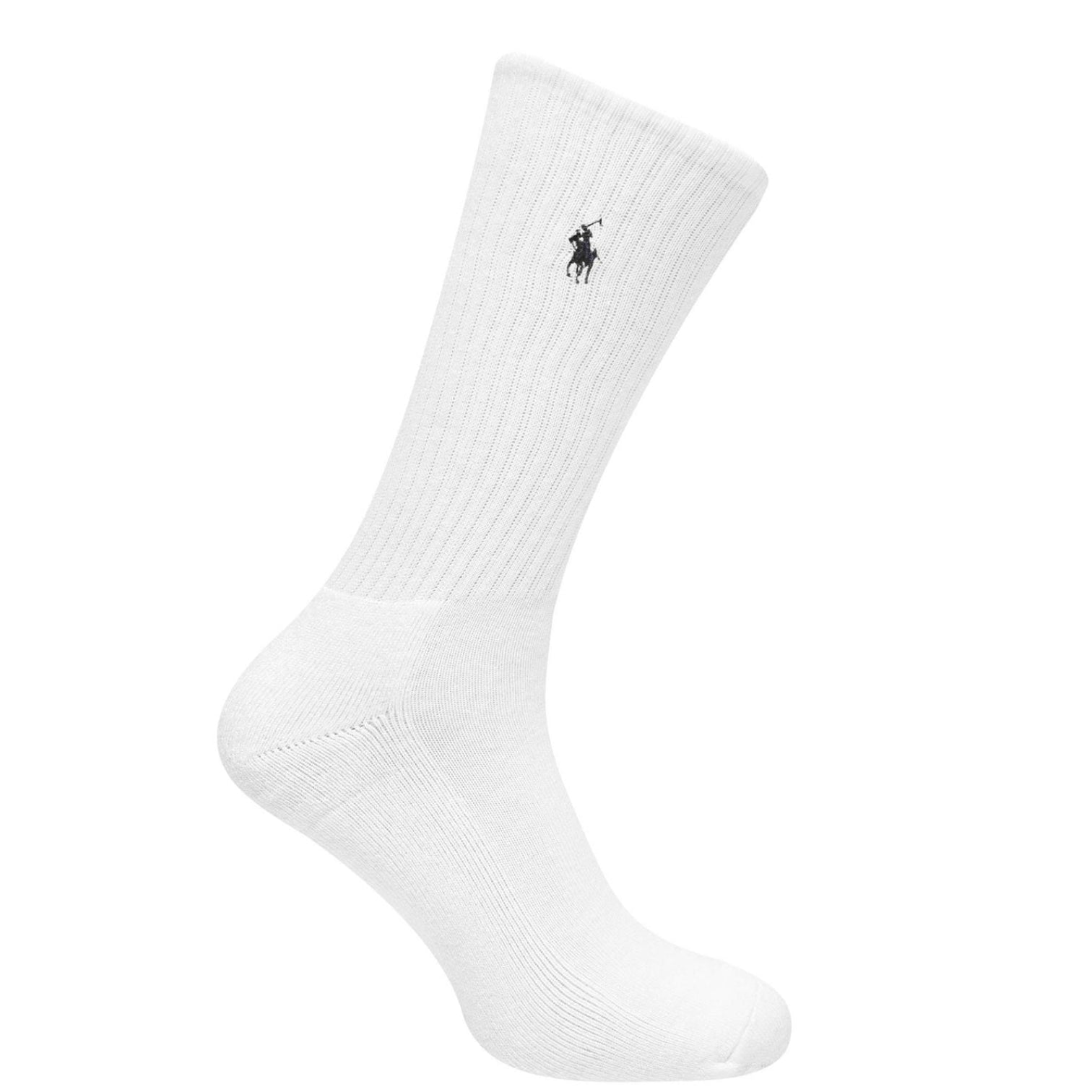 LUXURY HUB RALPH LAUREN 6 PACK CREW SOCKS