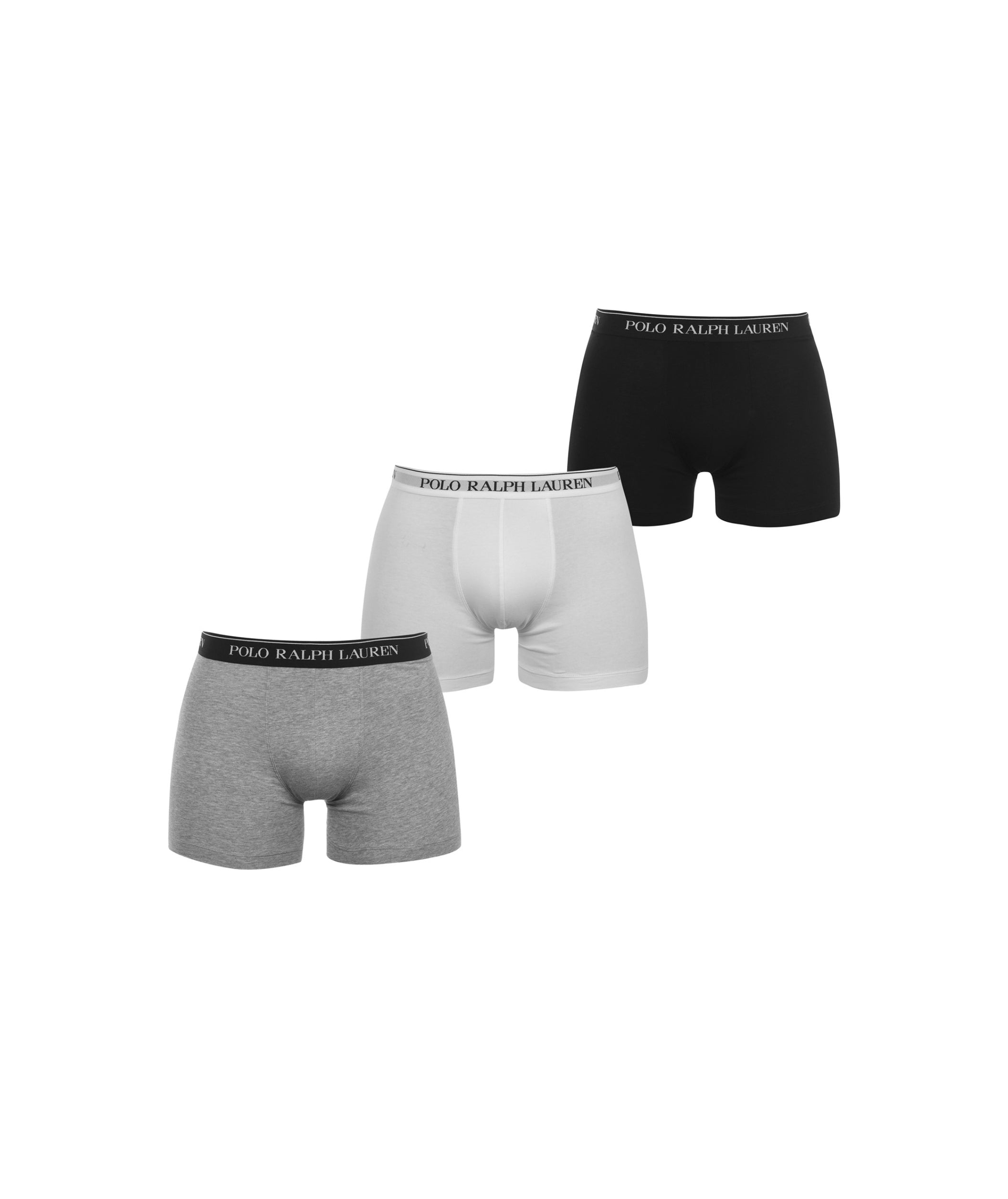 LUXURY HUB RALPH LAUREN STRETCH COTTON BOXER BRIEF 3-PACK
