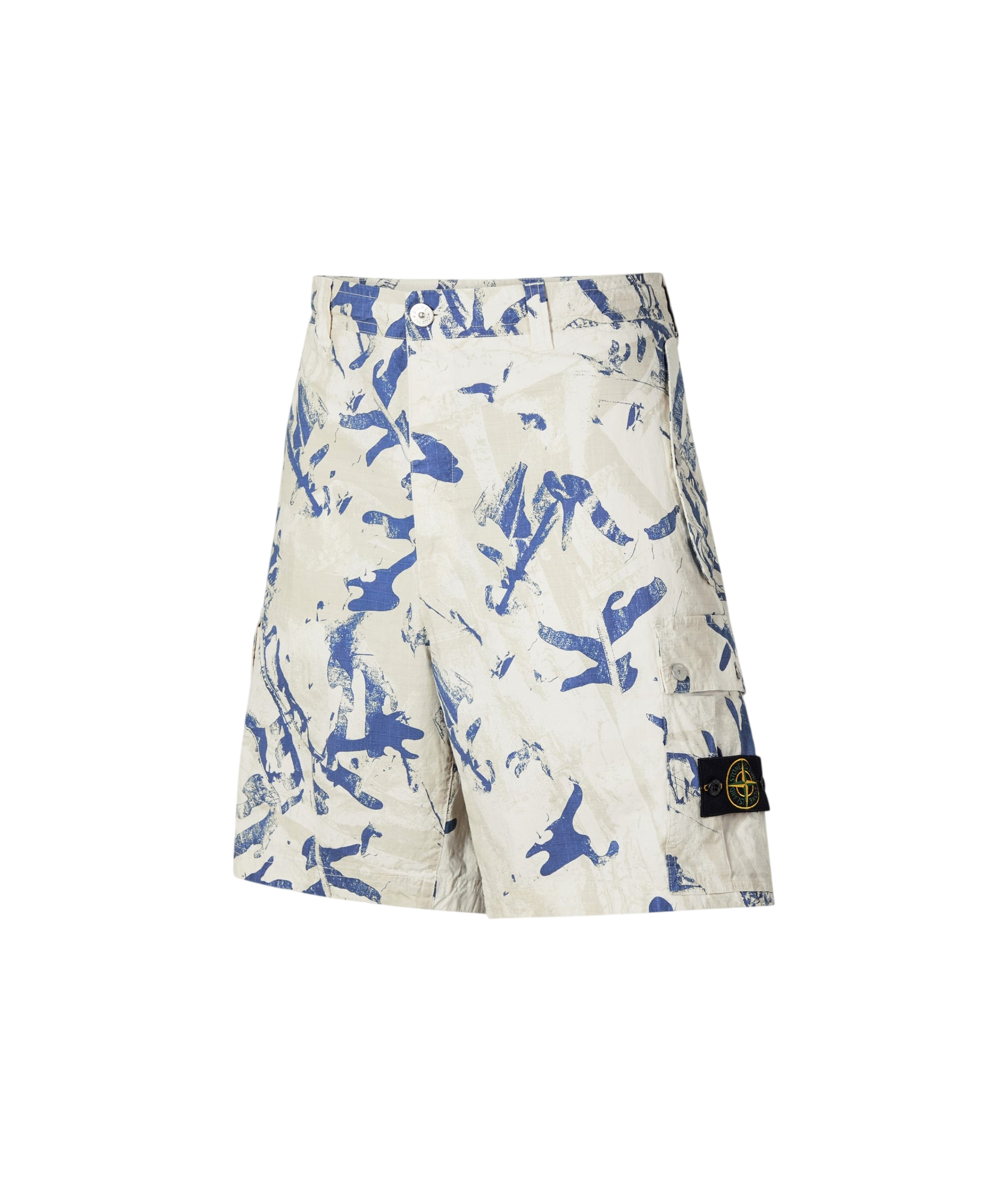 LUXURY HUB STONE ISLAND MEN'S SCAN CAMO CARGO SHORTS