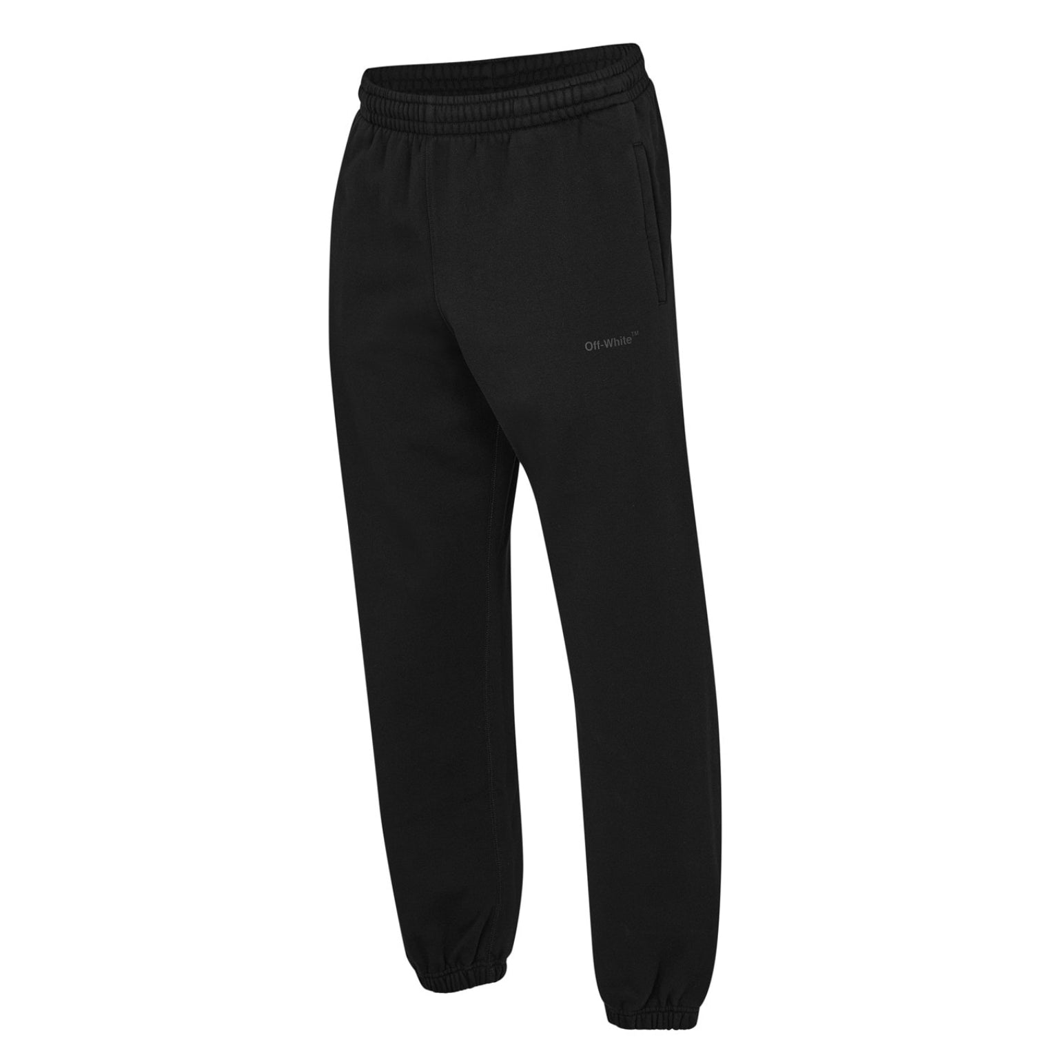 LUXURY HUB OFF WHITE DIAGONAL TAB JOGGING PANTS