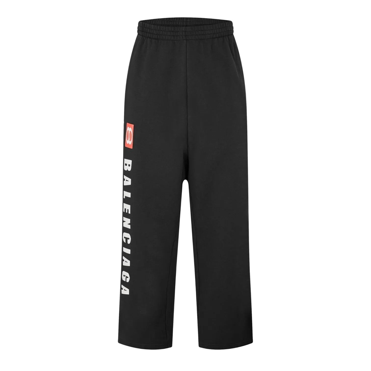 LUXURY HUB BALENCIAGA MEN'S WIDE LEG JERSEY OPEN HEM JOGGERS