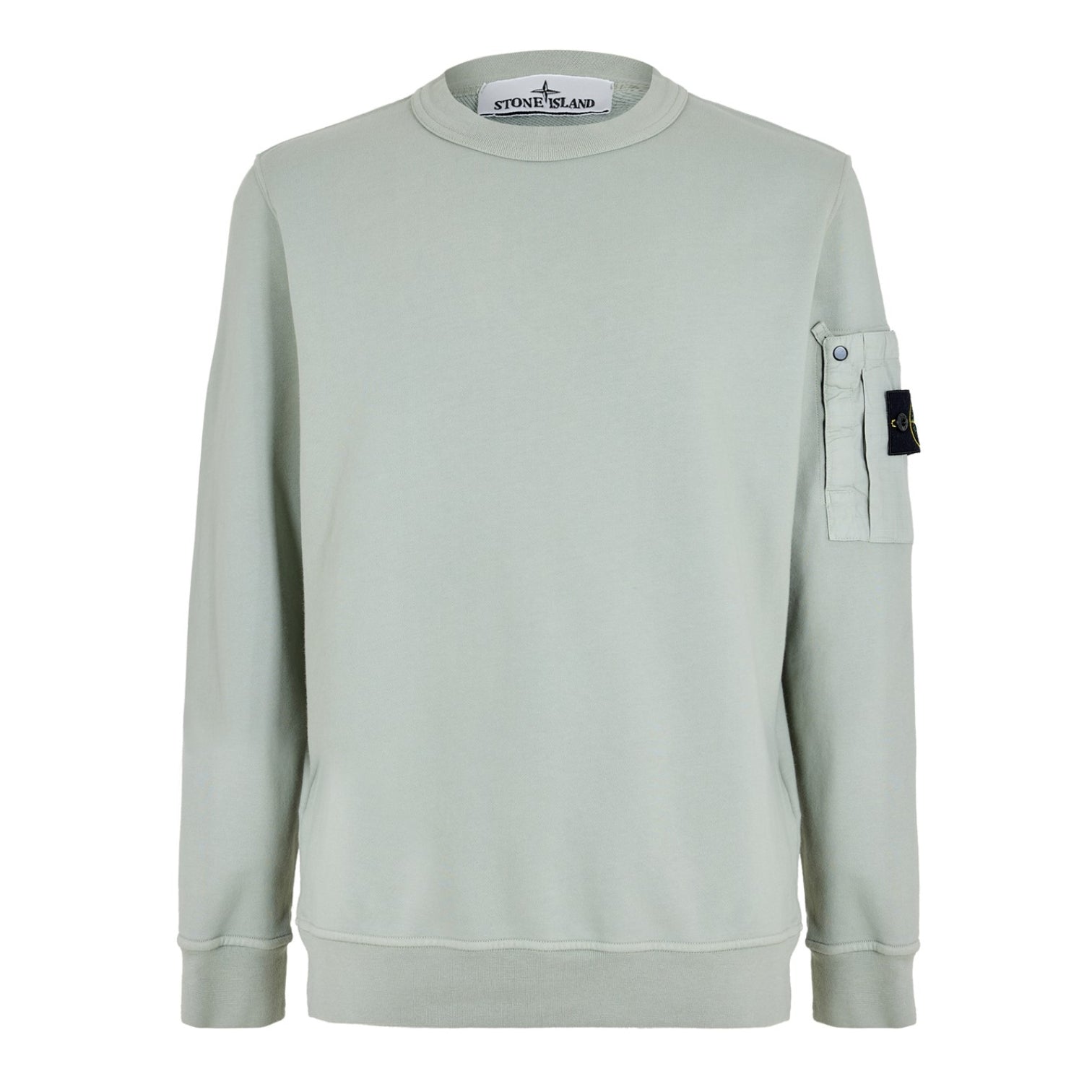 LUXURY HUB STONE ISLAND MEN'S ZIPPED POCKET CREW SWEATSHIRT