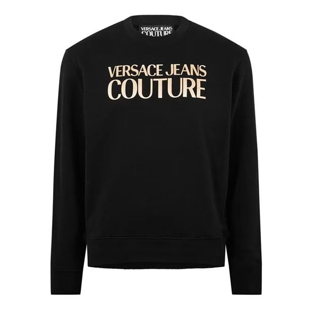 LUXURY HUB  VERSACE JEANS COUTURE VJC FOILPRNT SWEATSHIRT