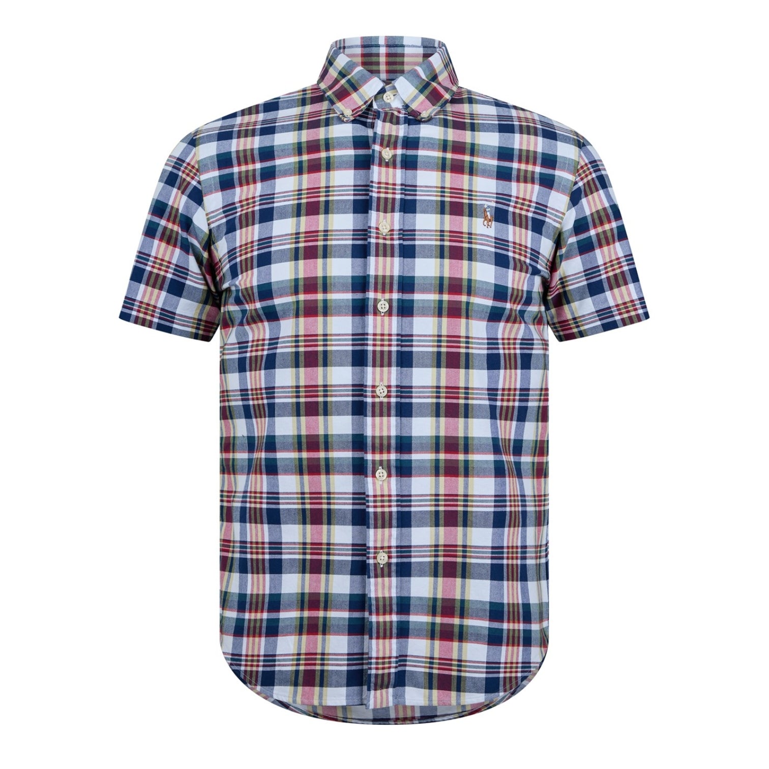 LUXURY HUB POLO RALPH LAUREN OXFORD CHECK SHORT SLEEVE SHIRT