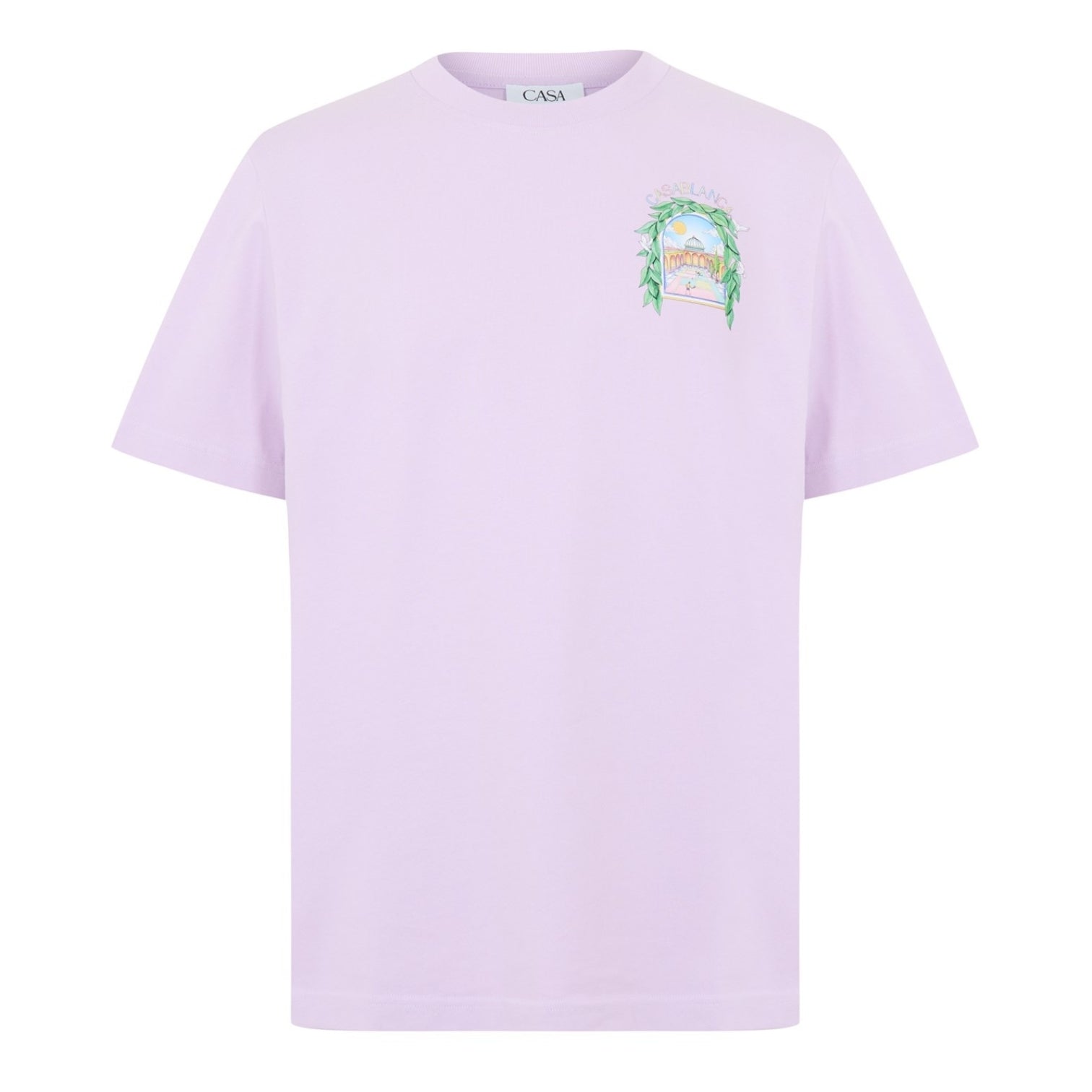 LUXURY HUB CASABLANCA MEN'S GRAPHIC COTTON L'ARCHE TENNIS CLUB TEE