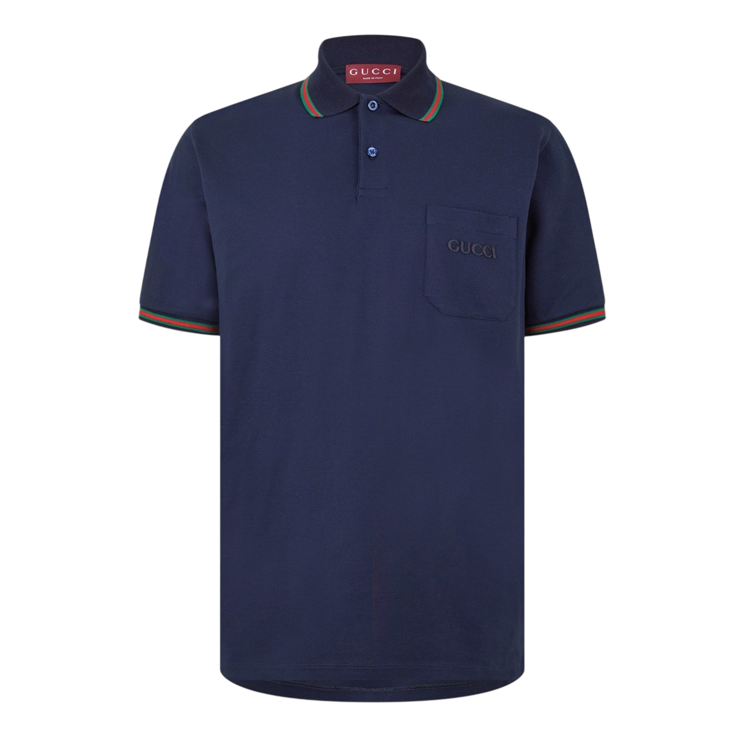 LUXURY HUB GUCCI WEB TIP POLO SHIRT