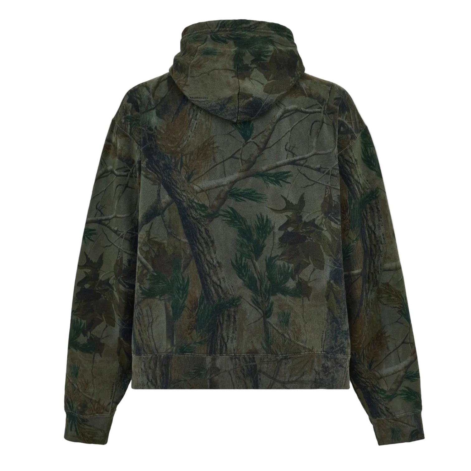 LUXURY HUB BALENCIAGA MEN'S BAL SPORTS LOGO FULL ZIP RELAXED FIT HOODIE