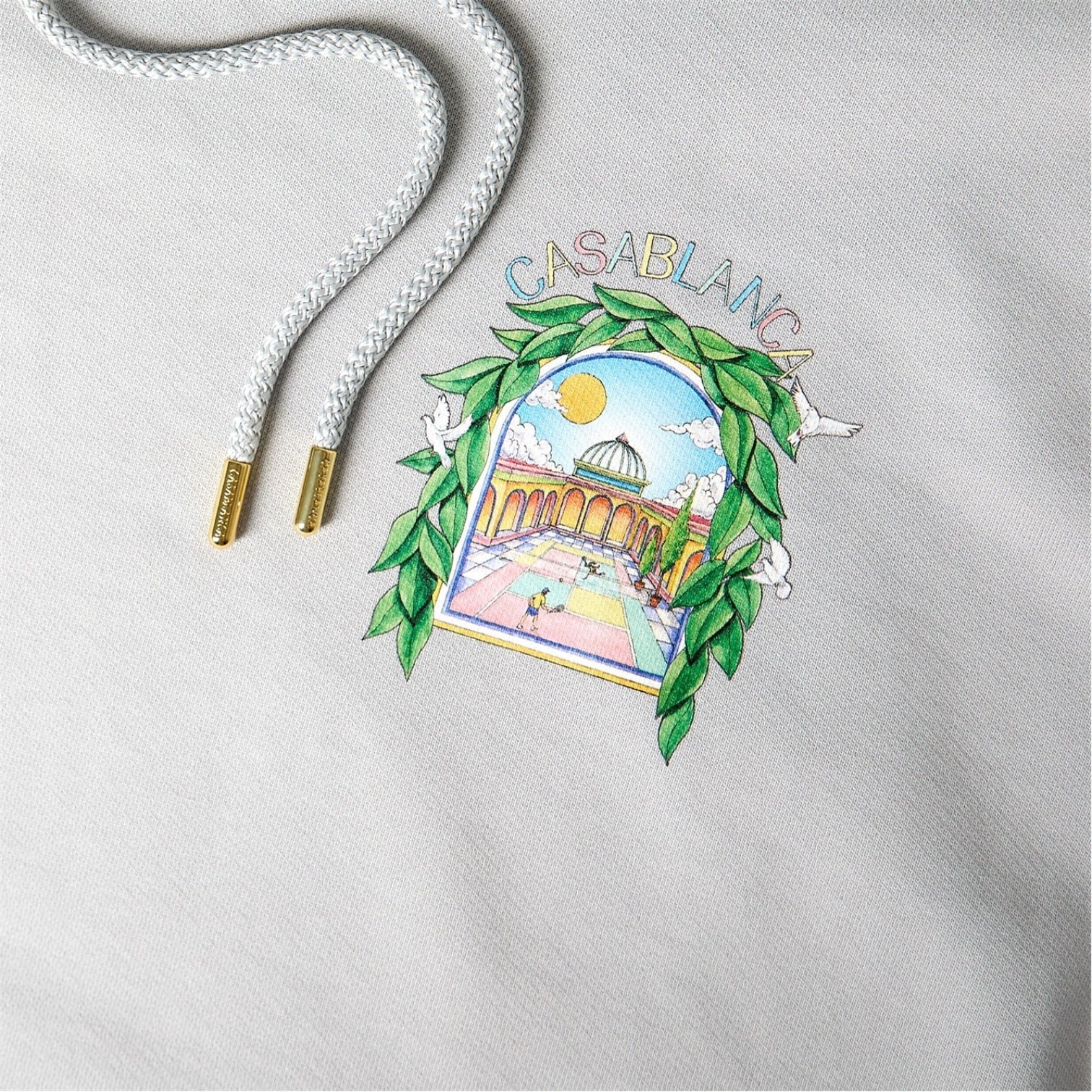 LUXURY HUB CASABLANCA MEN'S LARCHE LOGO OVER THE HEAD HOODIE