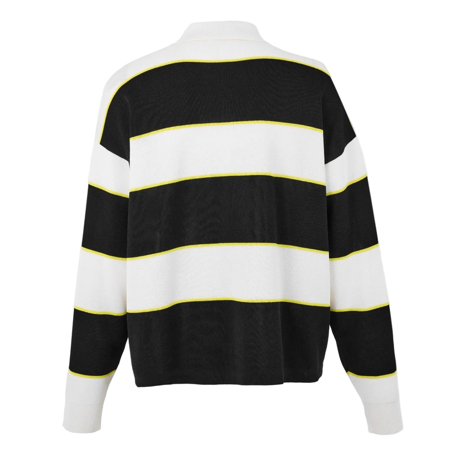 LUXURY HUB ALEXANDER MCQUEEN MEN'S RUGBY CONTRASTING COLLAR POLO SHIRT