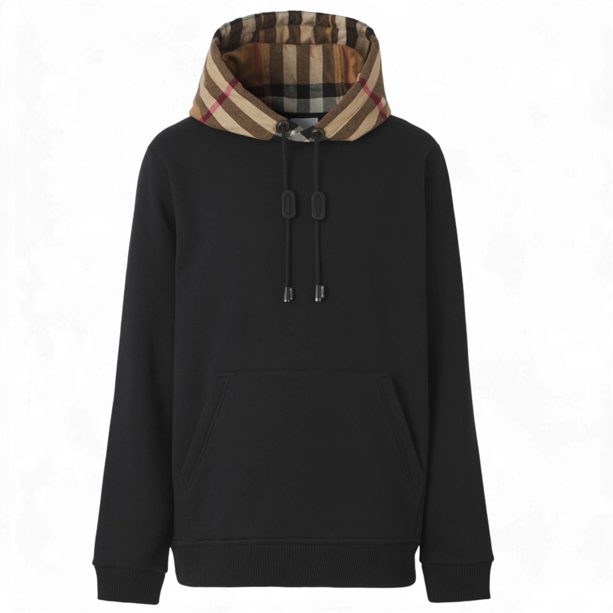 LUXURY HUB BURBERRY SAMUEL CHECK OVER-THE-HEAD HOODIE
