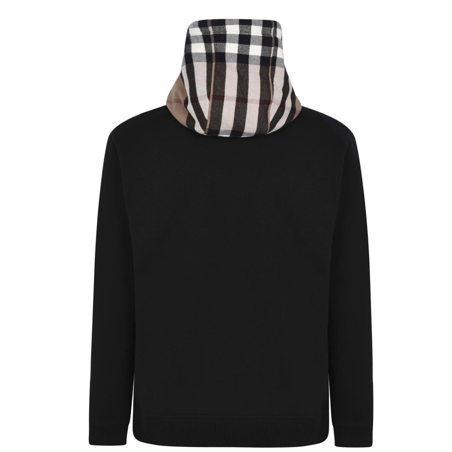 LUXURY HUB BURBERRY SAMUEL CHECK OVER-THE-HEAD HOODIE