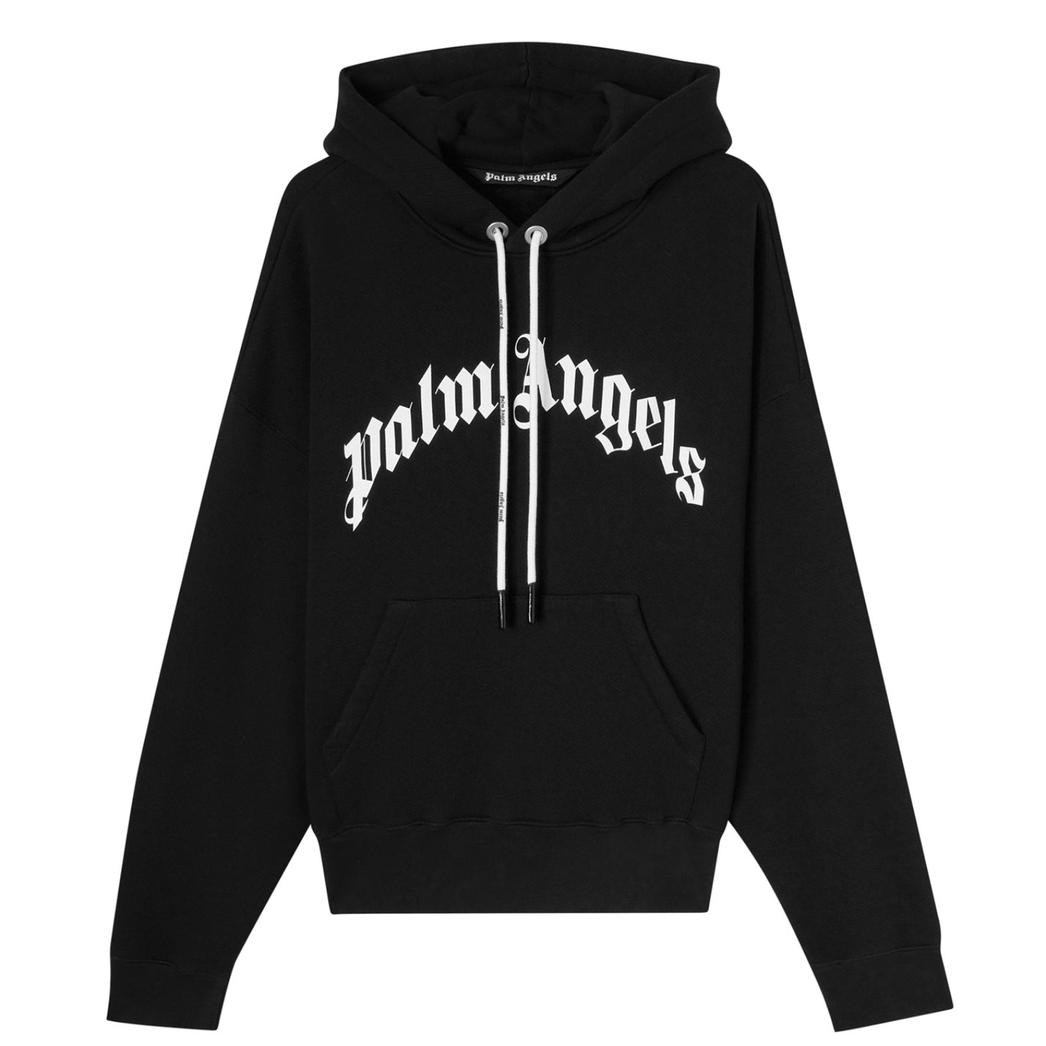 LUXURY HUB PALM ANGELS CURVED LOGO HOODIE