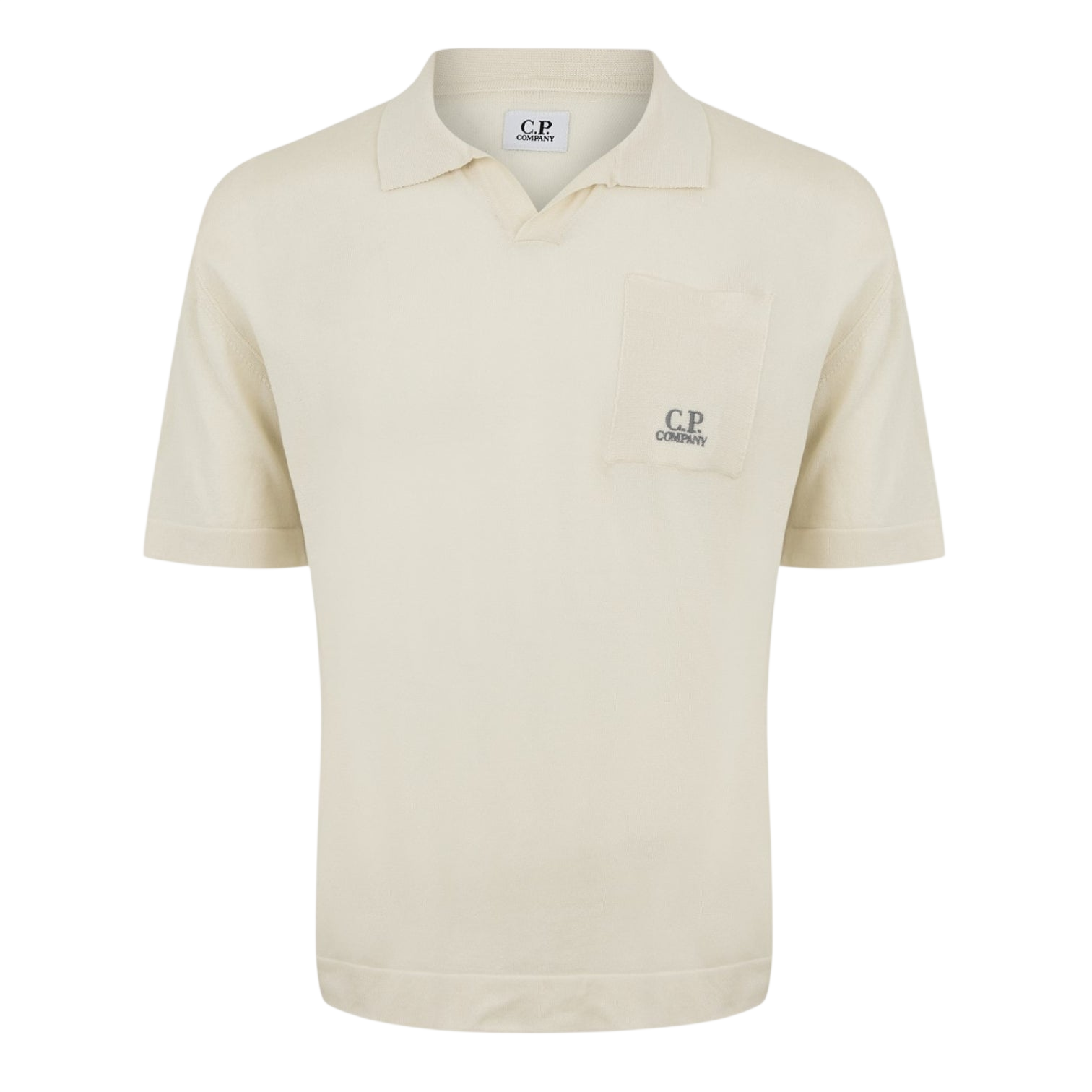 LUXURY HUB CP COMPANY KNIT POLO SHIRT