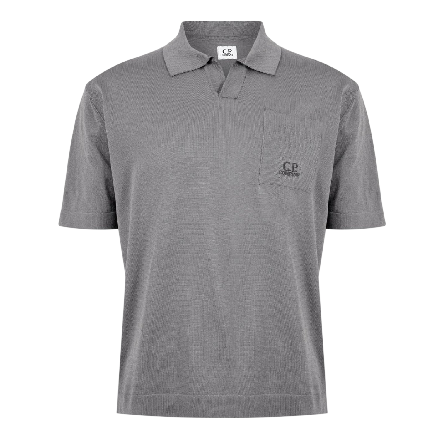 LUXURY HUB CP COMPANY KNIT POLO SHIRT