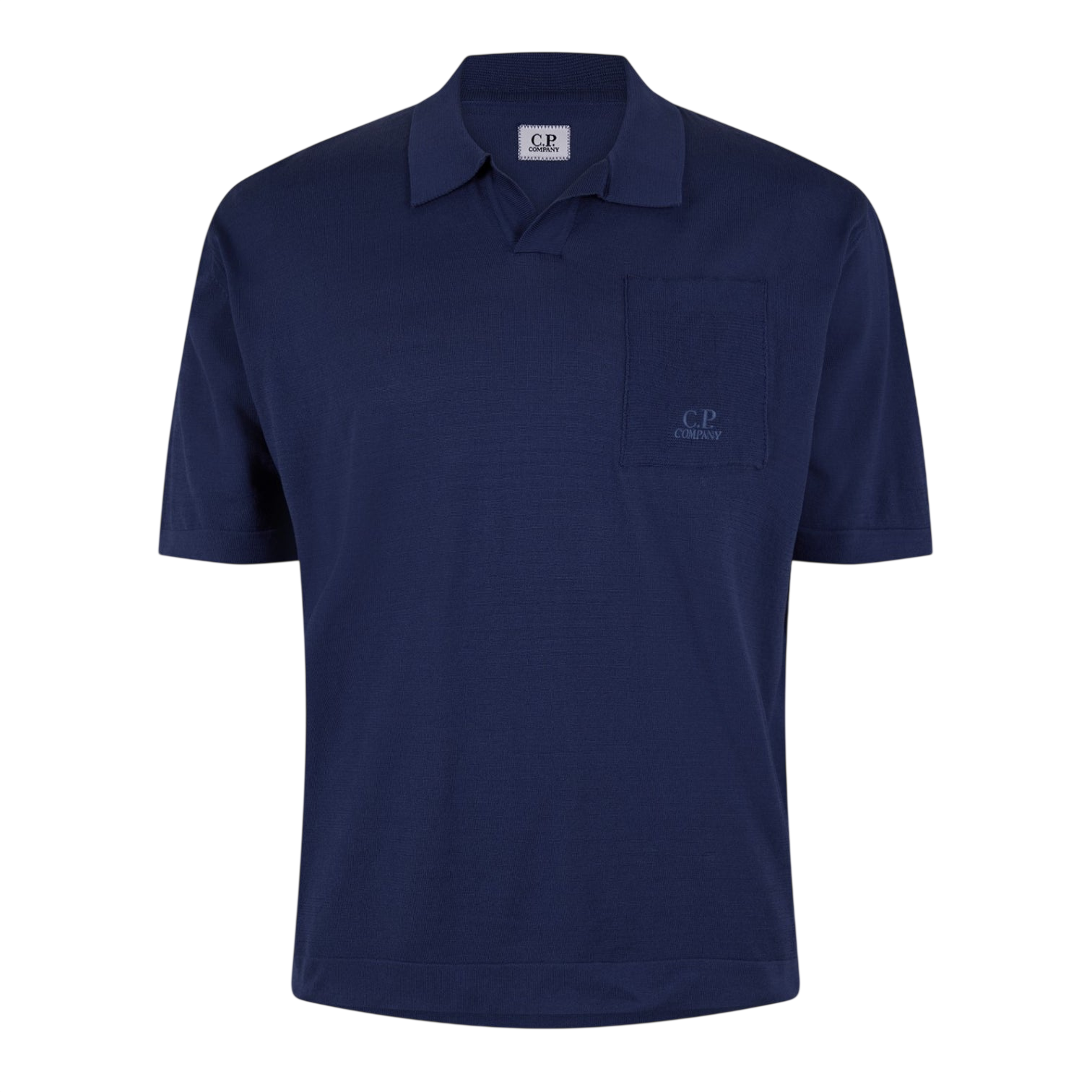 LUXURY HUB CP COMPANY KNIT POLO SHIRT