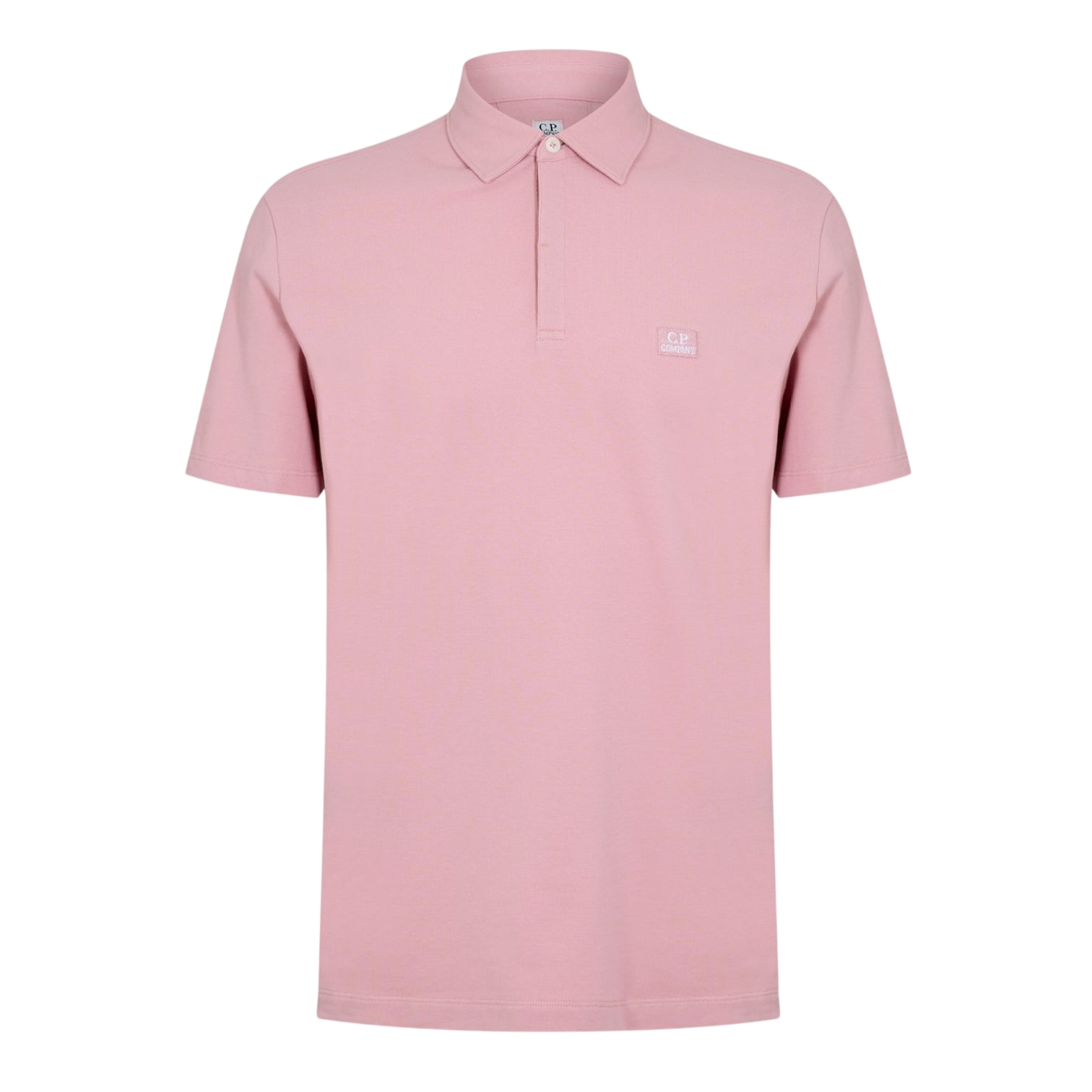 LUXURY HUB CP COMPANY SHORT SLEEVE LOGO PATCH POLO SHIRT