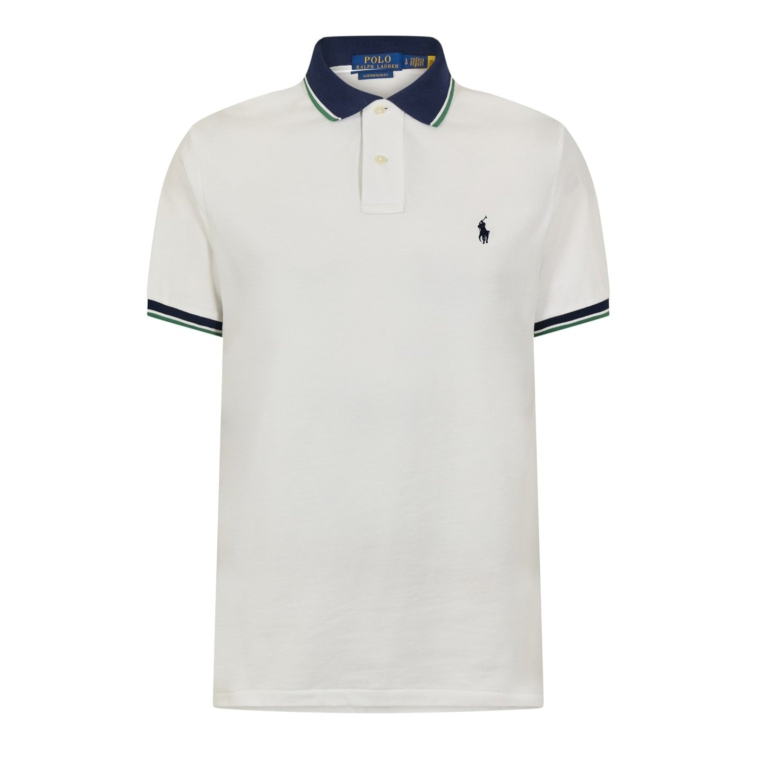 LUXURY HUB POLO RALPH LAUREN COLLAR STRIPE POLO SHIRT
