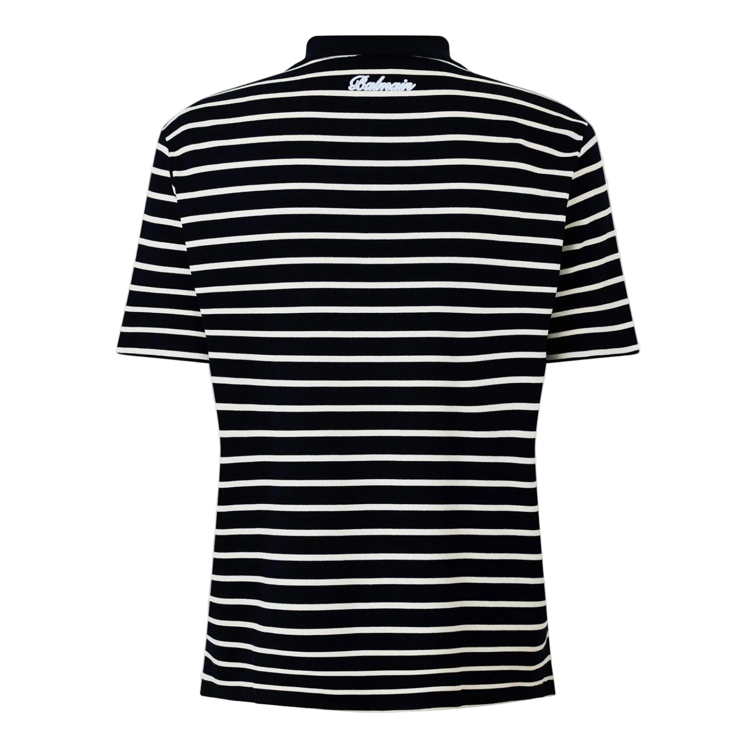 LUXURY HUB BALMAIN MEN'S COTTON SHORT SLEEVE POLO SHIRT