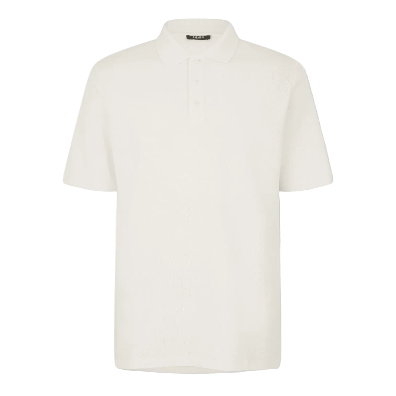 LUXURY HUB BALMAIN MEN'S SHORT SLEEVE FITTED POLO SHIRT