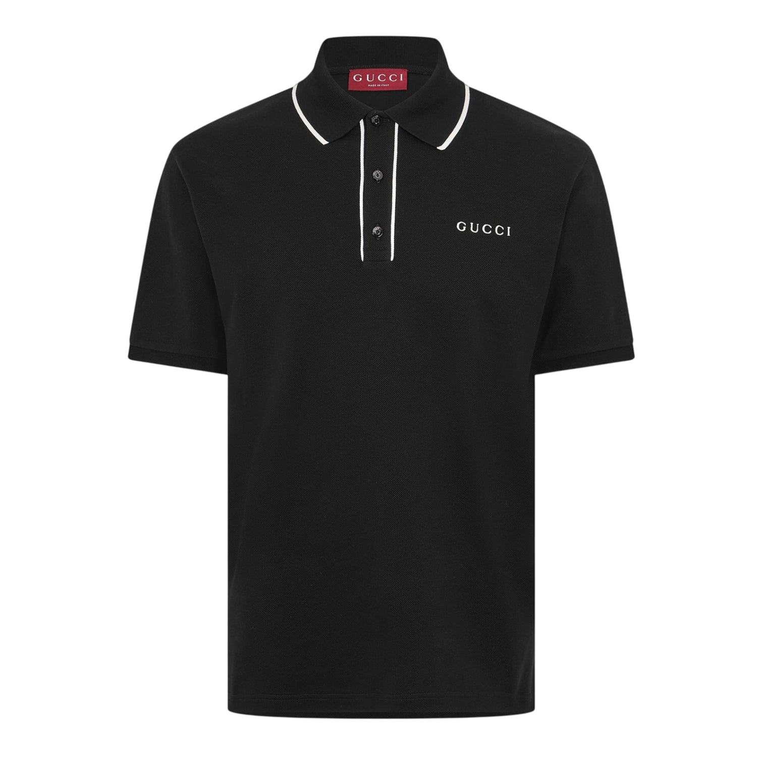 LUXURY HUB GUCCI TIPPED POLO SHIRT