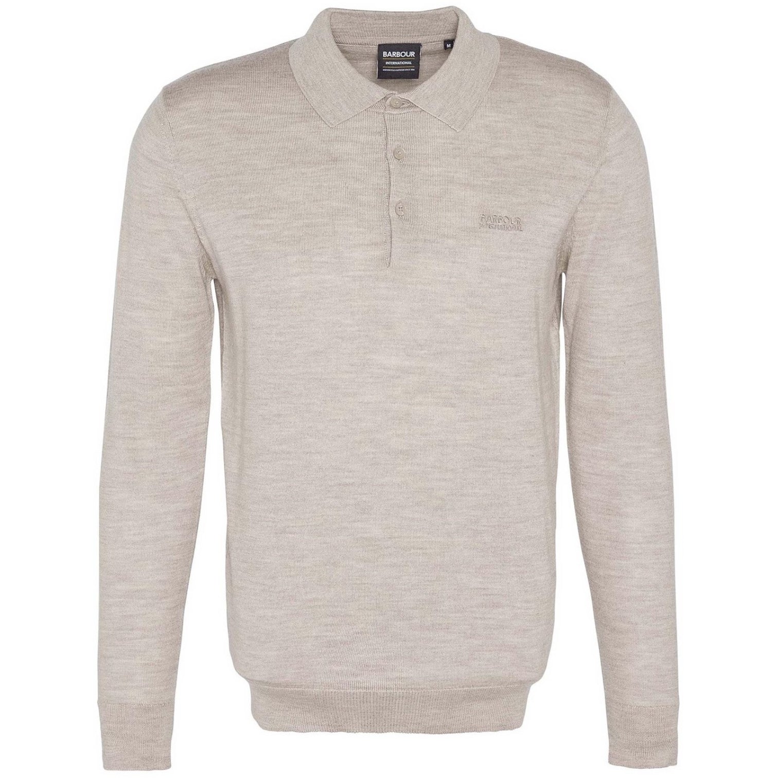 LUXURY HUB BARBOUR INTERNATIONAL MERLIN MERINO POLO JUMPER