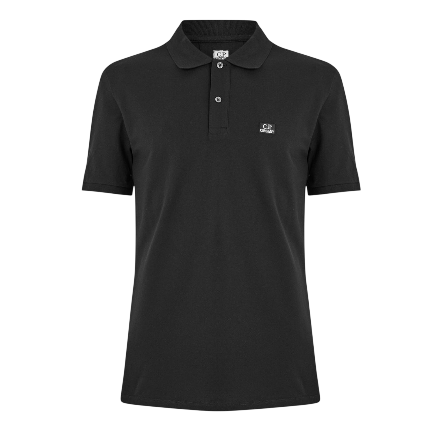 LUXURY HUB CP COMPANY MEN'S LOGO PIQUE SHORT-SLEEVE POLO SHIRT