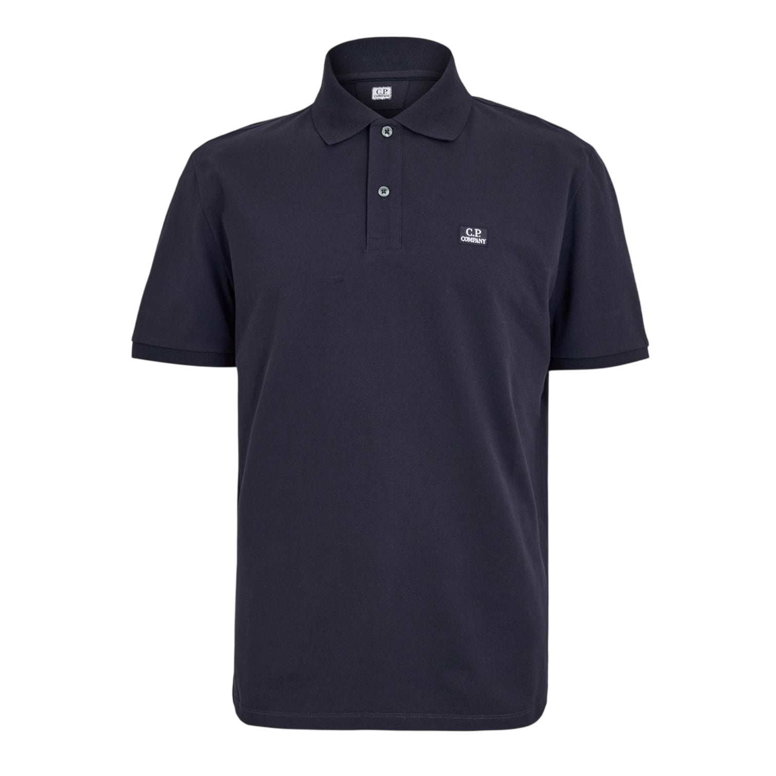 LUXURY HUB CP COMPANY MEN'S LOGO PIQUE SHORT-SLEEVE POLO SHIRT
