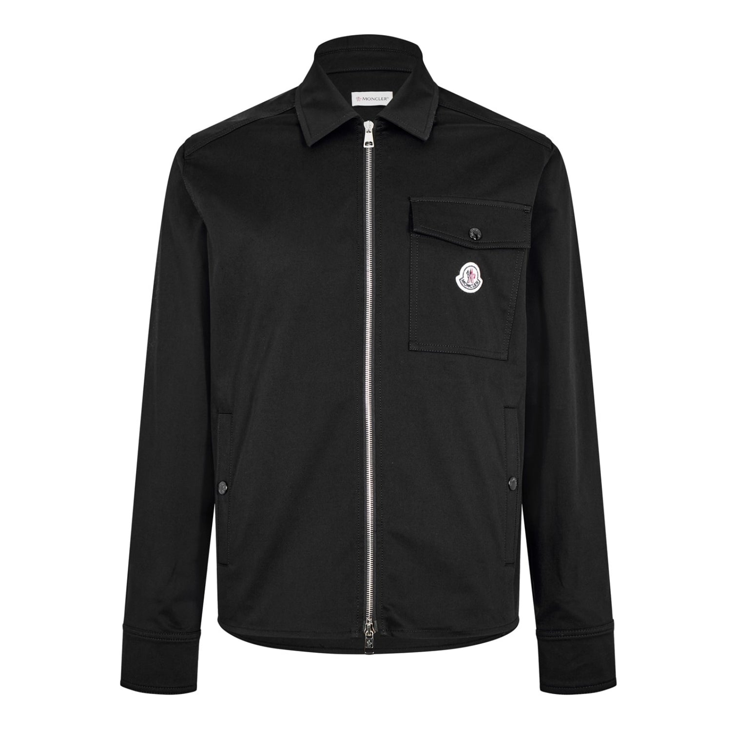 LUXURY HUB MONCLER MEN'S LOGO COTTON ZIP-UP MONCLER OVERSHIRT