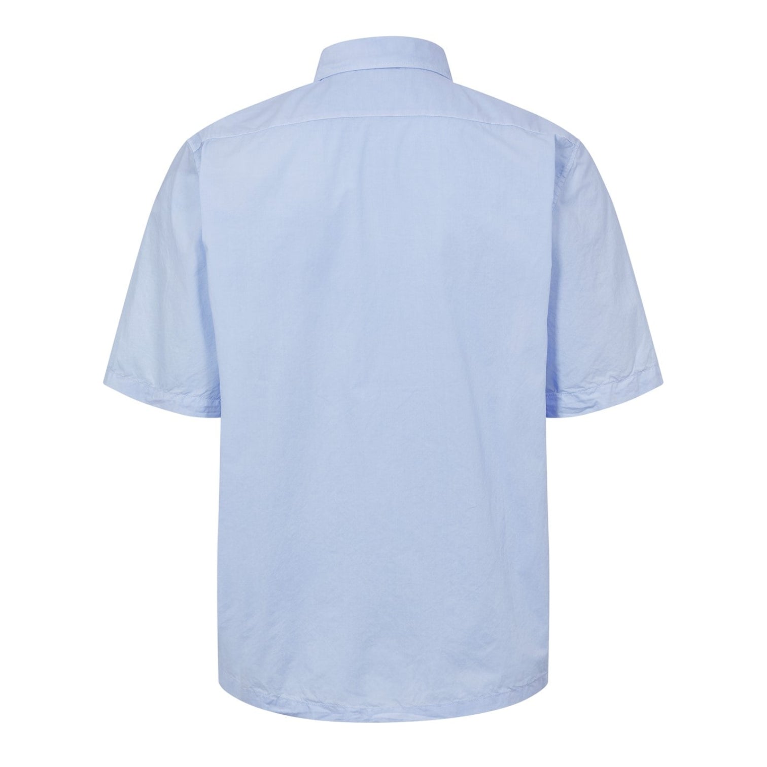 LUXURY HUB CP COMPANY SHORT SLEEVE EMBROIDERED LOGO SHIRT