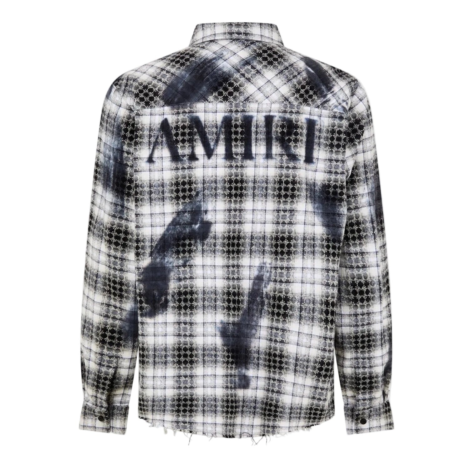 LUXURY HUB AMIRI MEN'S PATTERNED LONG SLEEVE TAILORED FIT SHIRT
