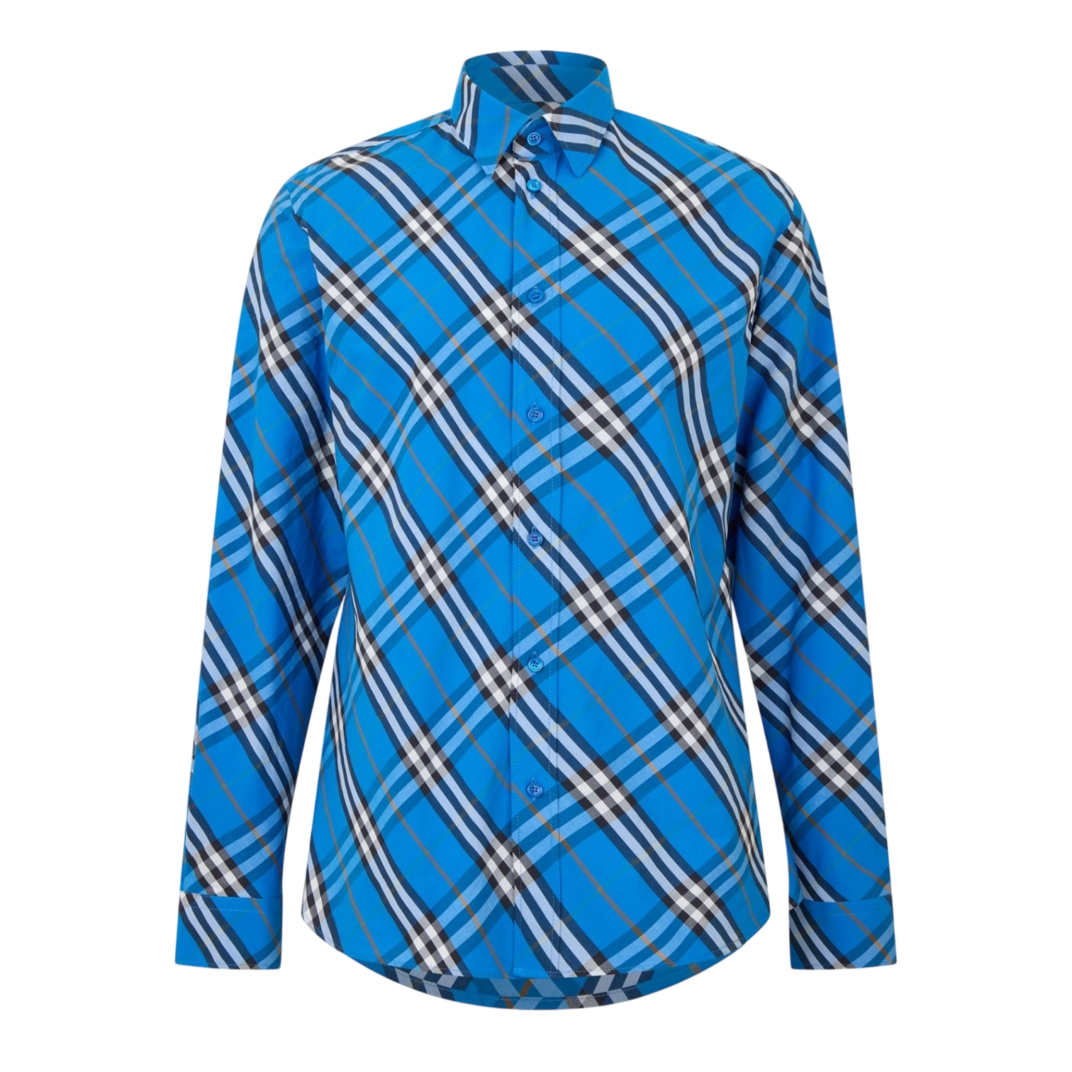 LUXURY HUB BURBERRY MEN'S LONG SLEEVE PATTERNED SHIRT