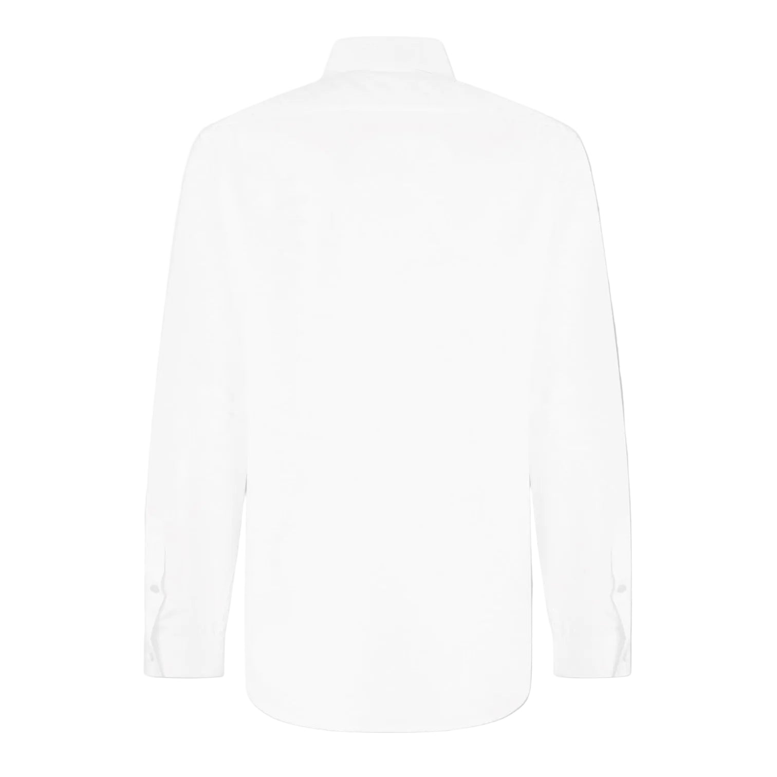 LUXURY HUB BALMAIN MEN'S EMBLAM LONG SLEEVE PLAIN SHIRT