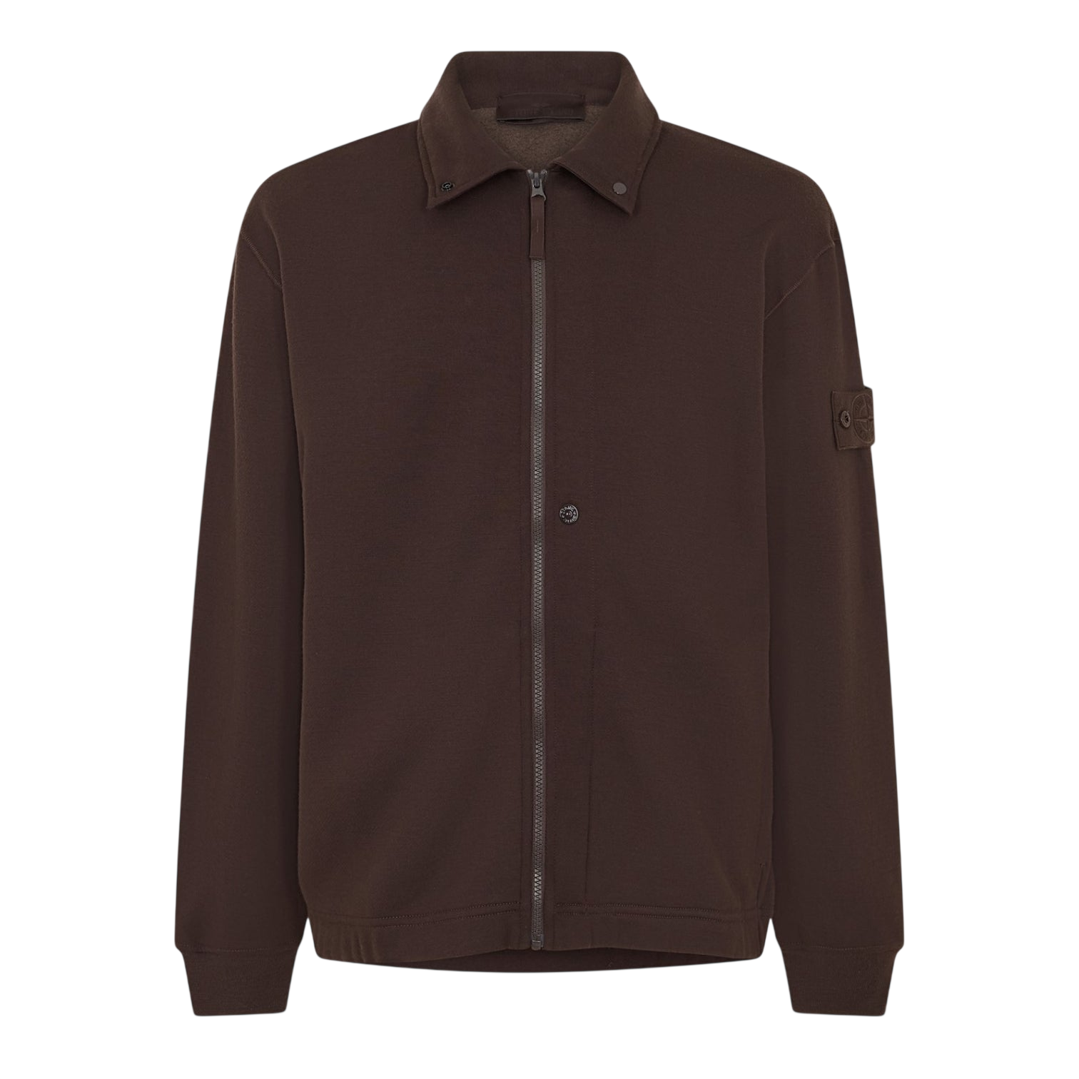 LUXURY HUB STONE ISLAND GHOST MEN'S GHOST WOOL LONG SLEEVE FULL ZIP FLEECE